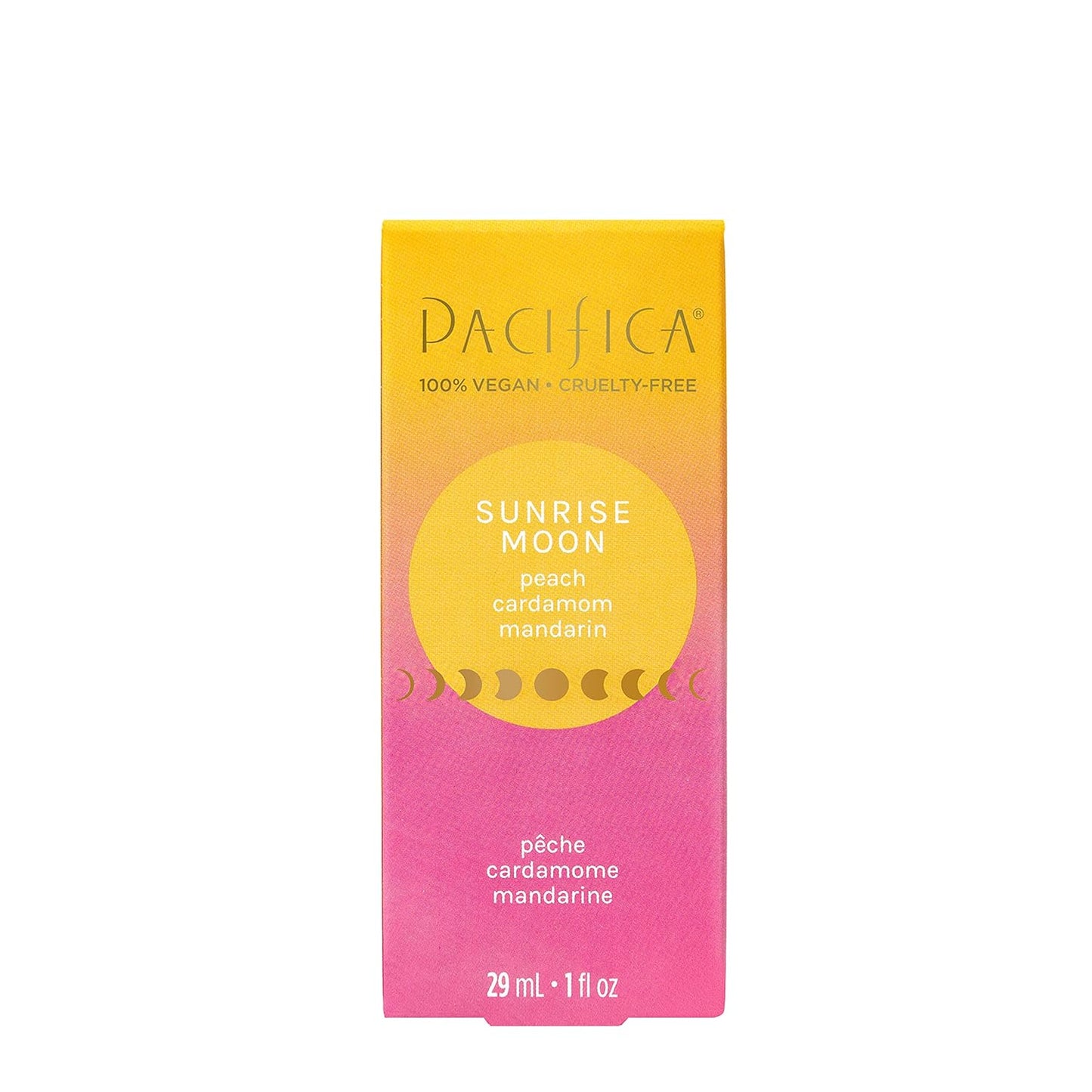 Pacifica Beauty | Sunrise Moon Spray Perfume | Peach, Cardamom, Madarin Notes | Natural + Essential Oils | Clean Fragrance | Vegan + Cruelty Free | Gifts for Her, 1 Fl Oz (Pack of 1)