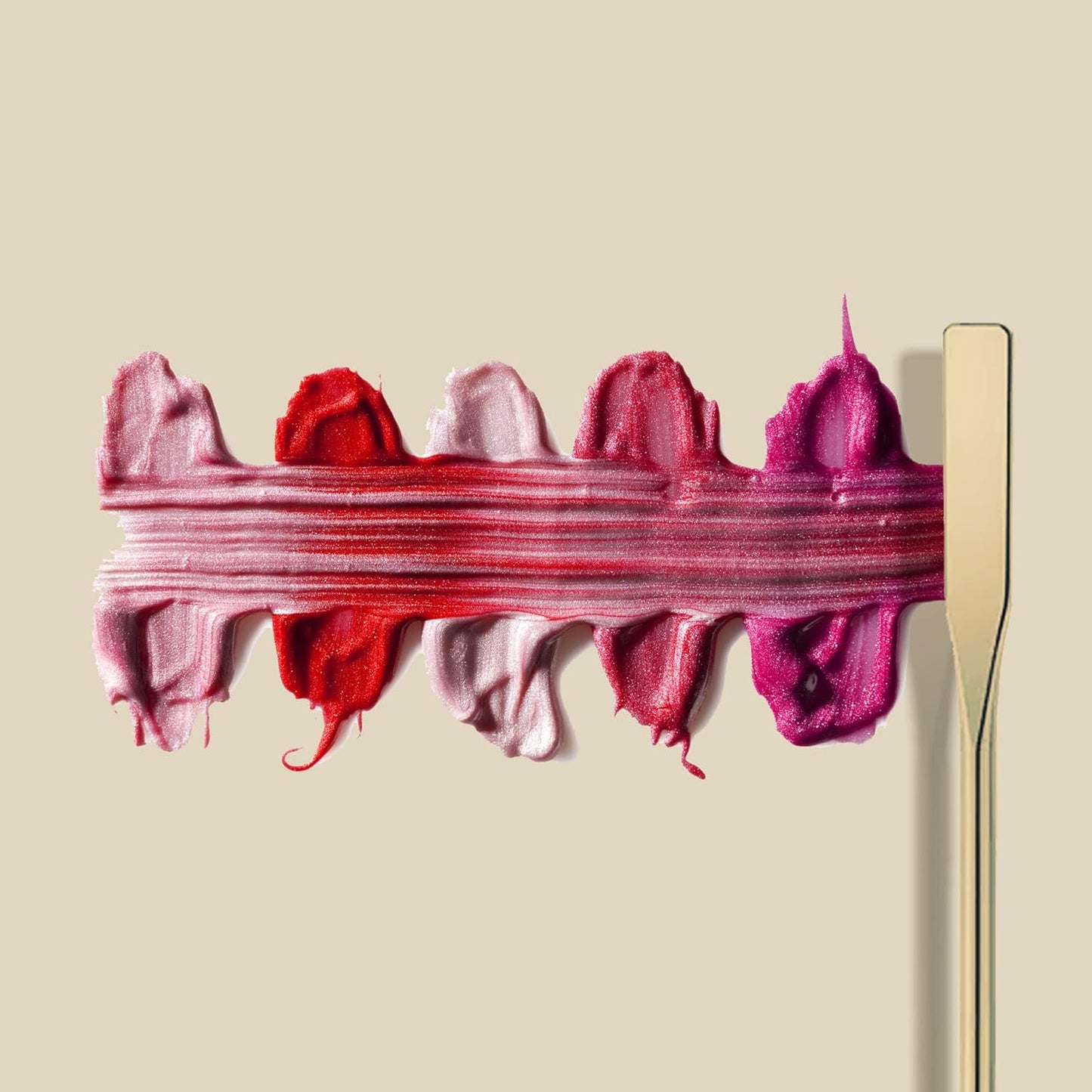 Korean Makeup Mixing Palette with Stainless Steel Picasso Spatula - Acrylic Tray for Foundation and Nail Polish - Luxury Beauty Tool for SFX Makeup & Nail Artists - Gold