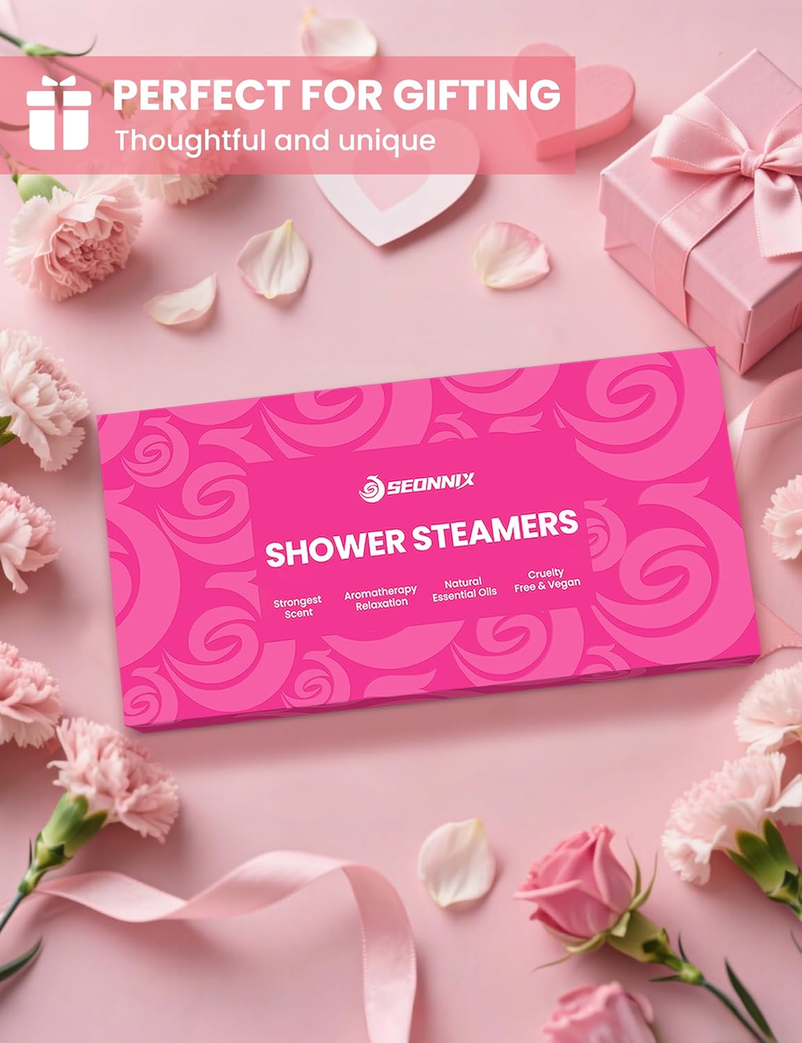 Shower Steamers Aromatherapy, 8 Pack Shower Bombs Relaxation Birthday Gifts for Women, Mother's Day Gifts for Her, Stress Relief & Self Care, Natural Fragrance Essential Oils Spa Gifts