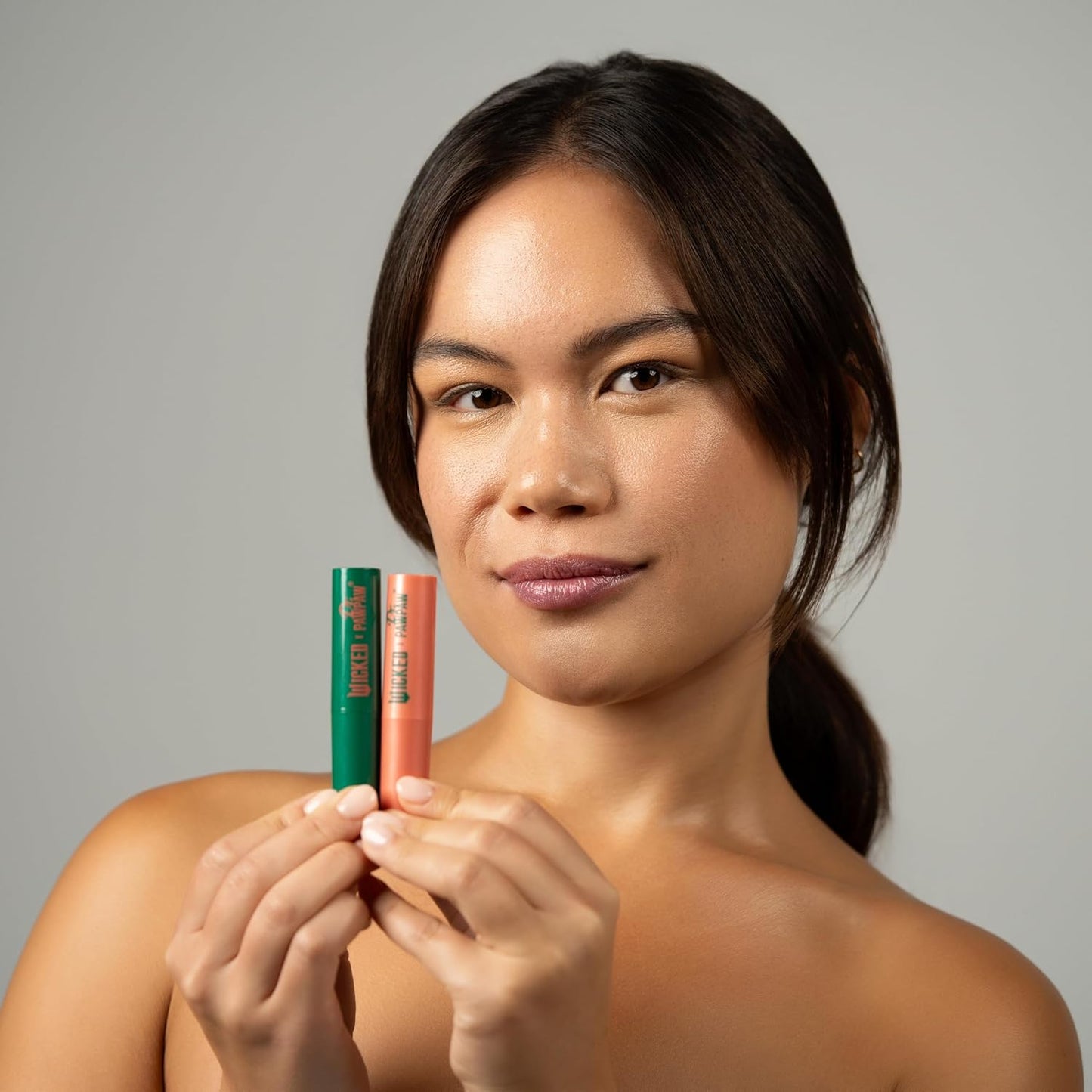 Dr. PawPaw Wicked Enchanting & Glimmer Lip Balm Duo - Moisturizing, Tinted Lip Balm for Women - Vegan, Nourishing, Hydrating - 2 pc