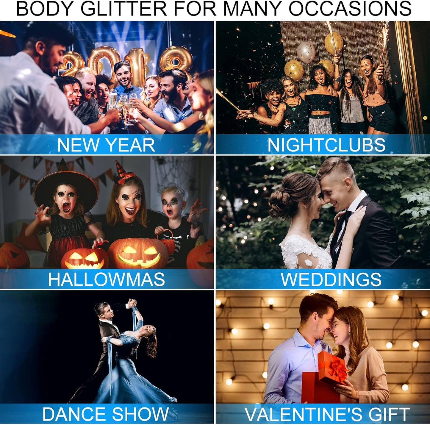 Starlight Silver Face and Body Glitter Gel for Women Kids, Long Lasting Holographic Chunky Hair Eye Glitter Shimmer Makeup for Singer Concert Music Festival Rave Accessories, 1oz