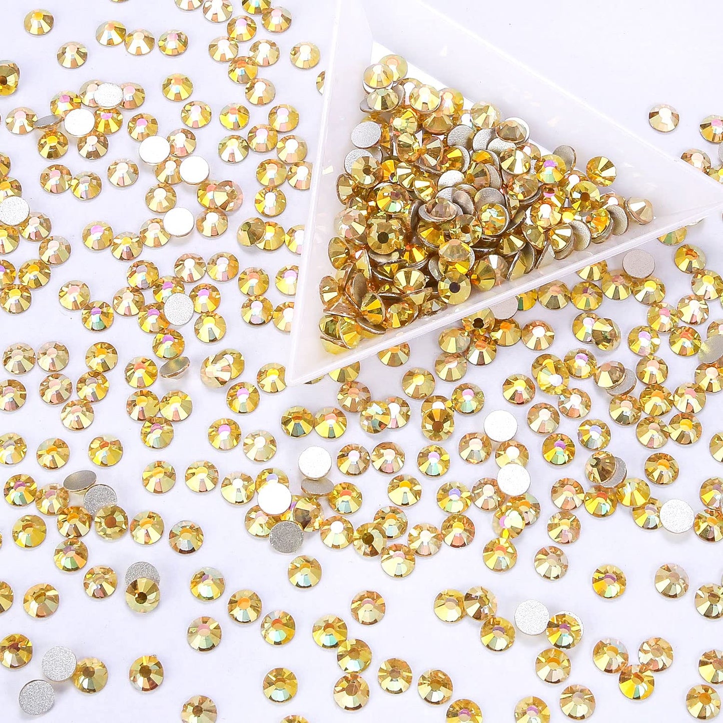 1440Pcs Metallic Sunshine Crystal Rhinestones,Glass Flatback Rhinestones Gemstones for Nail Face Makeup Art Crafts Clothes Decoration -(SS16,4.0mm,Metallic Sunshine)