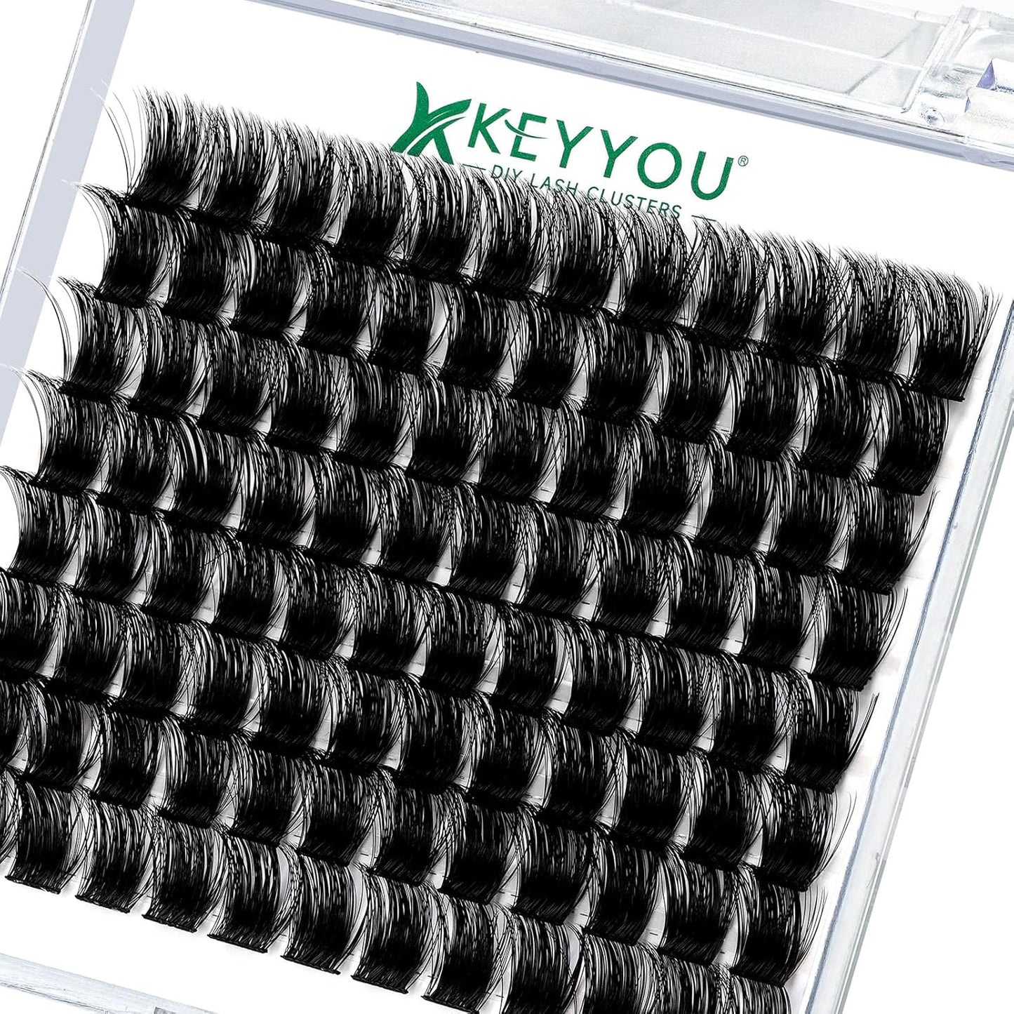 Lash Clusters,96 Pcs Cluster Lashes D Curl 14mm DIY Lash Extensions Eyelash Clusters,KEYYOU Volume Wispy Individual Lashes Soft&Comfortable Easy DIY at Home(Y04,D-14mm)