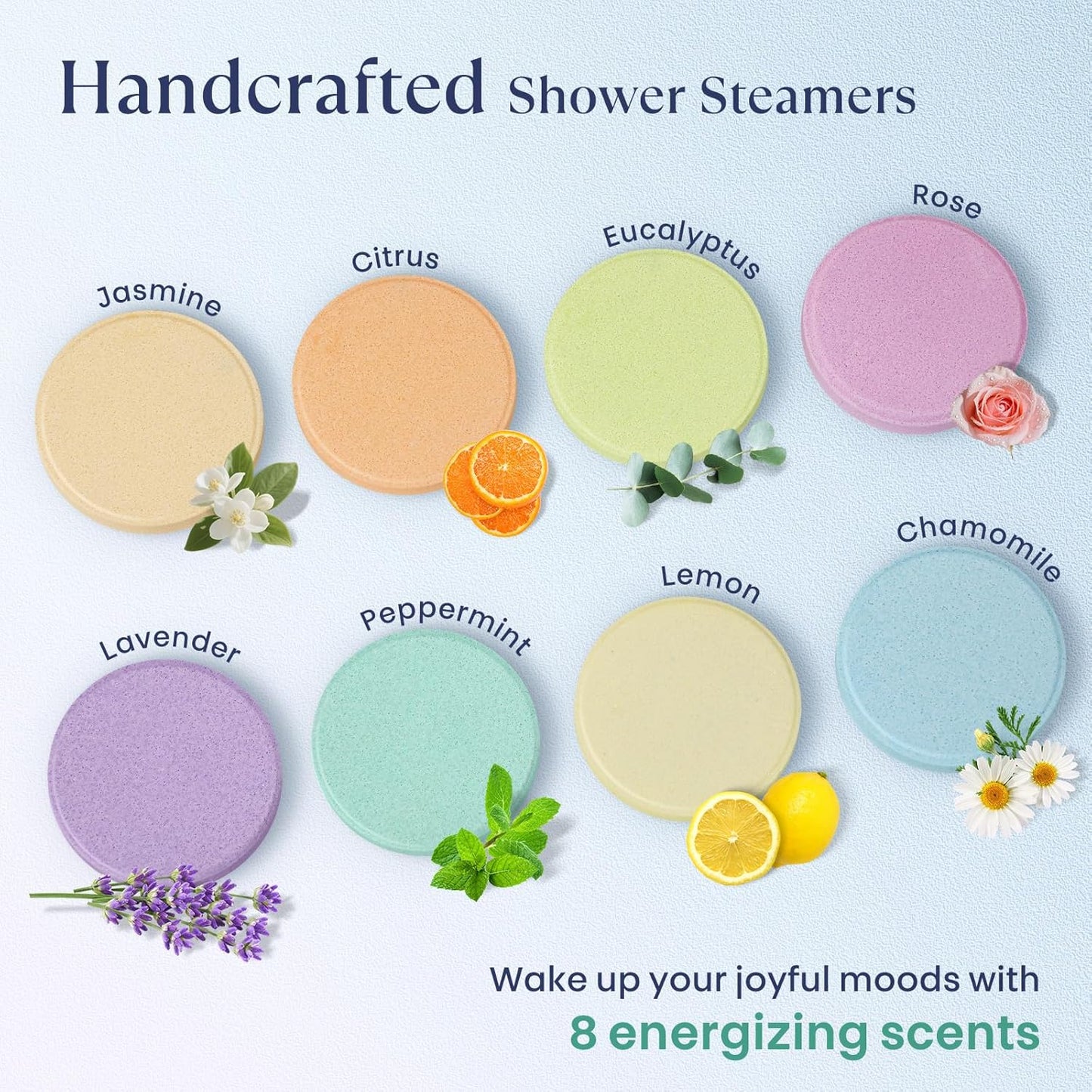 Shower Steamers Aromatherapy, Christmas Birthday White Elephant Gifts for Adults Women Teen Girls Mom, Stocking Stuffers for Women, Relaxation SPA Self Care Natural Essential Oils Bath Bombs
