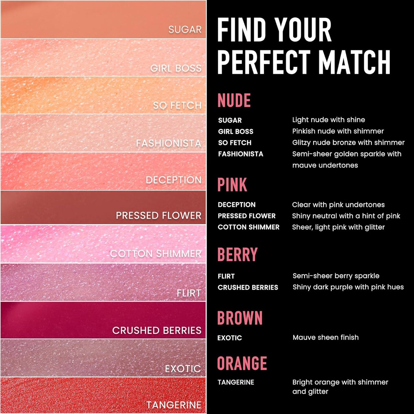 Frankie Rose Cosmetics Lip Gloss | Non-Sticky Formula, Long Lasting Lip Gloss, Bold Pigment & Hydrating Lip Gloss, Pressed Flower Glossy Lip Gloss, 20g