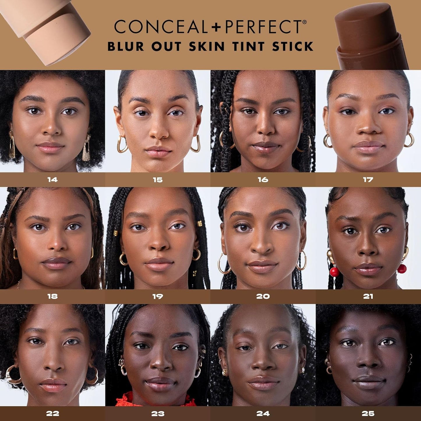 Milani Conceal + Perfect - Skin Tint Stick, Blur Out Tinted Moisturizer Makeup, Shade 017