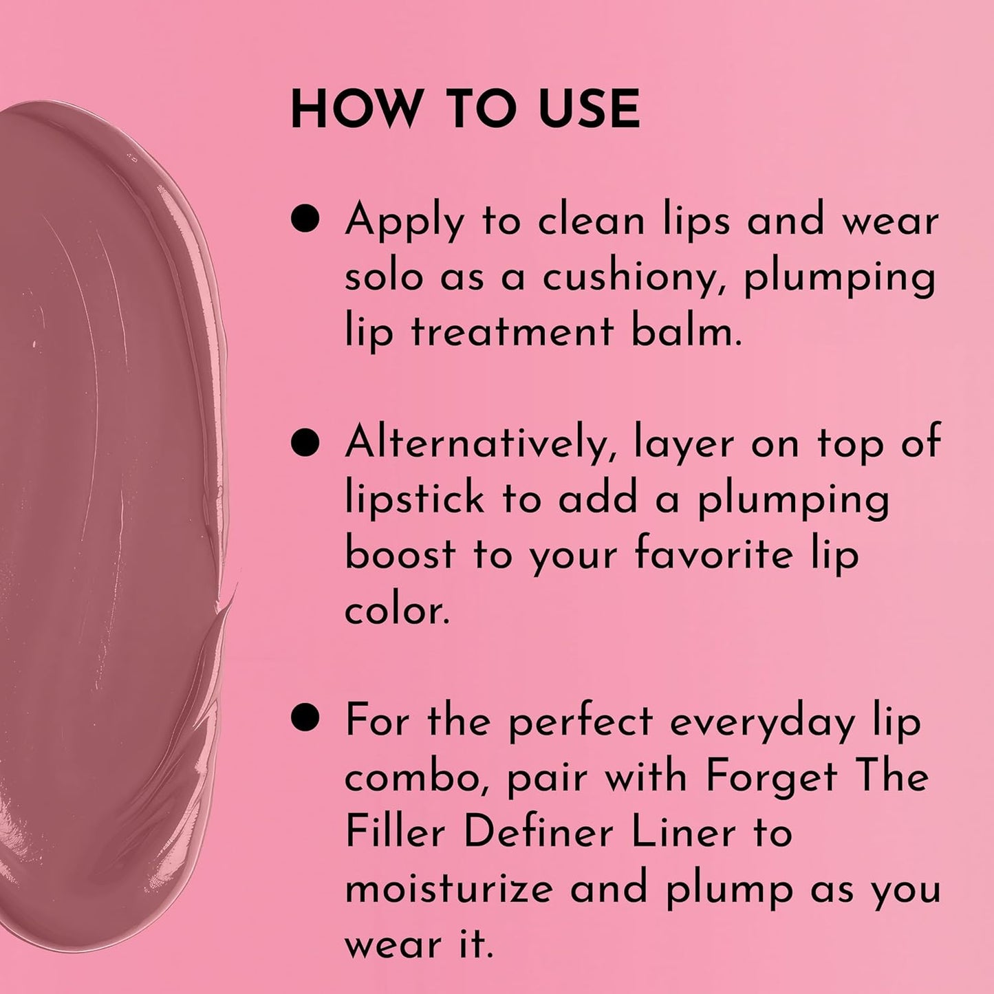 LAWLESS Forget the Filler Lip Plumping Line Smoothing Tinted Balm, Whisper, Pink, 0.09 Ounce