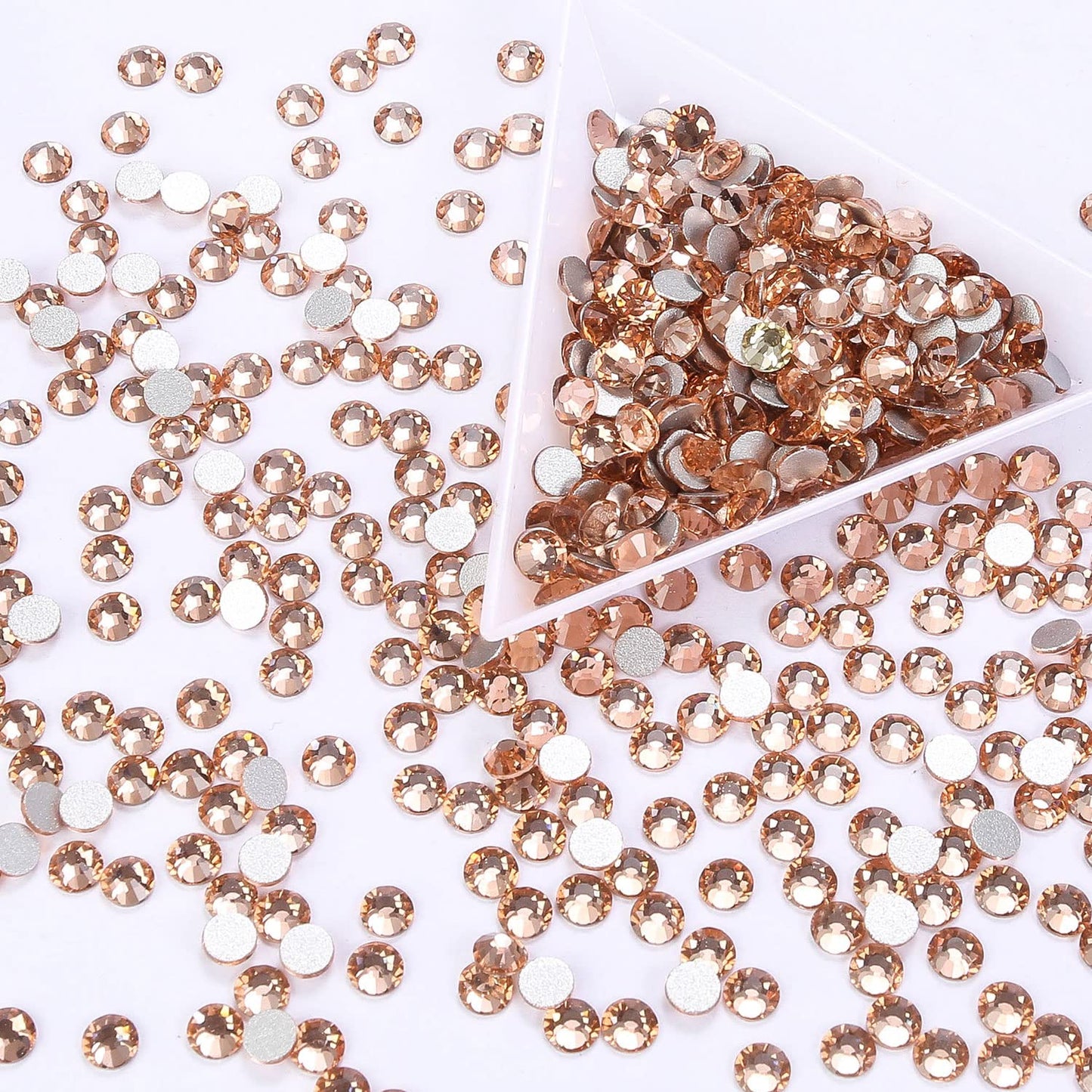 1440Pcs Champagne Crystal Rhinestones,Glass Flatback Rhinestones Gemstones for Nail Face Makeup Art Crafts Clothes Decoration -(SS12,3.0mm,Champagne)