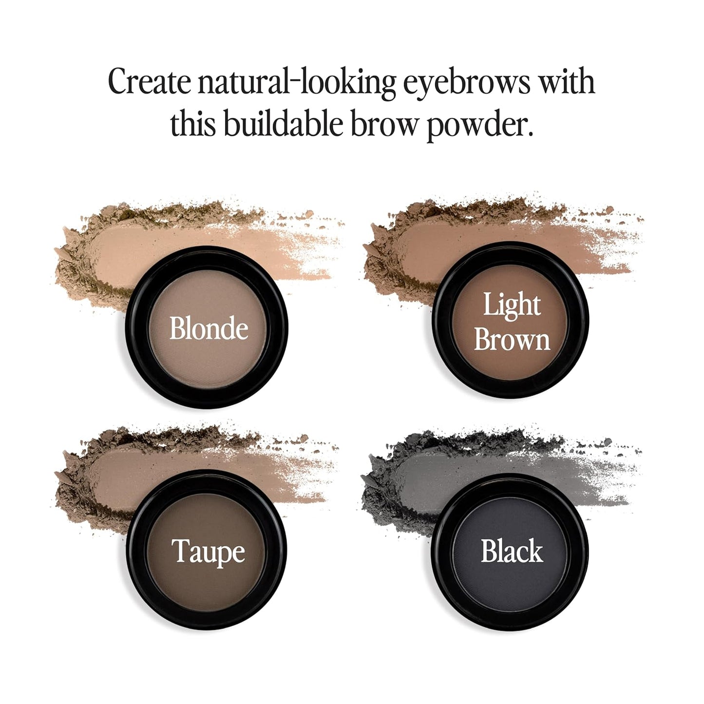 bdb Eyebrow Powder - Long-Lasting, Fuller & Fluffier Brows, Lightweight, Soft & Natural, Raven Black, 2-Pack