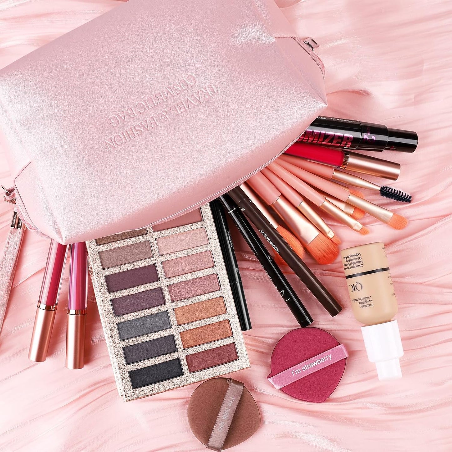 Makeup Kit Sets for Teens Women Full Kit with Bag,All in One Make-Up Gift Set Including 20 Colors Neutral Eyeshadow Palette,Lip Glosses,Eyeliner,Mascara,Eyebrow Pencil,Foundation,Brushes & More Kits