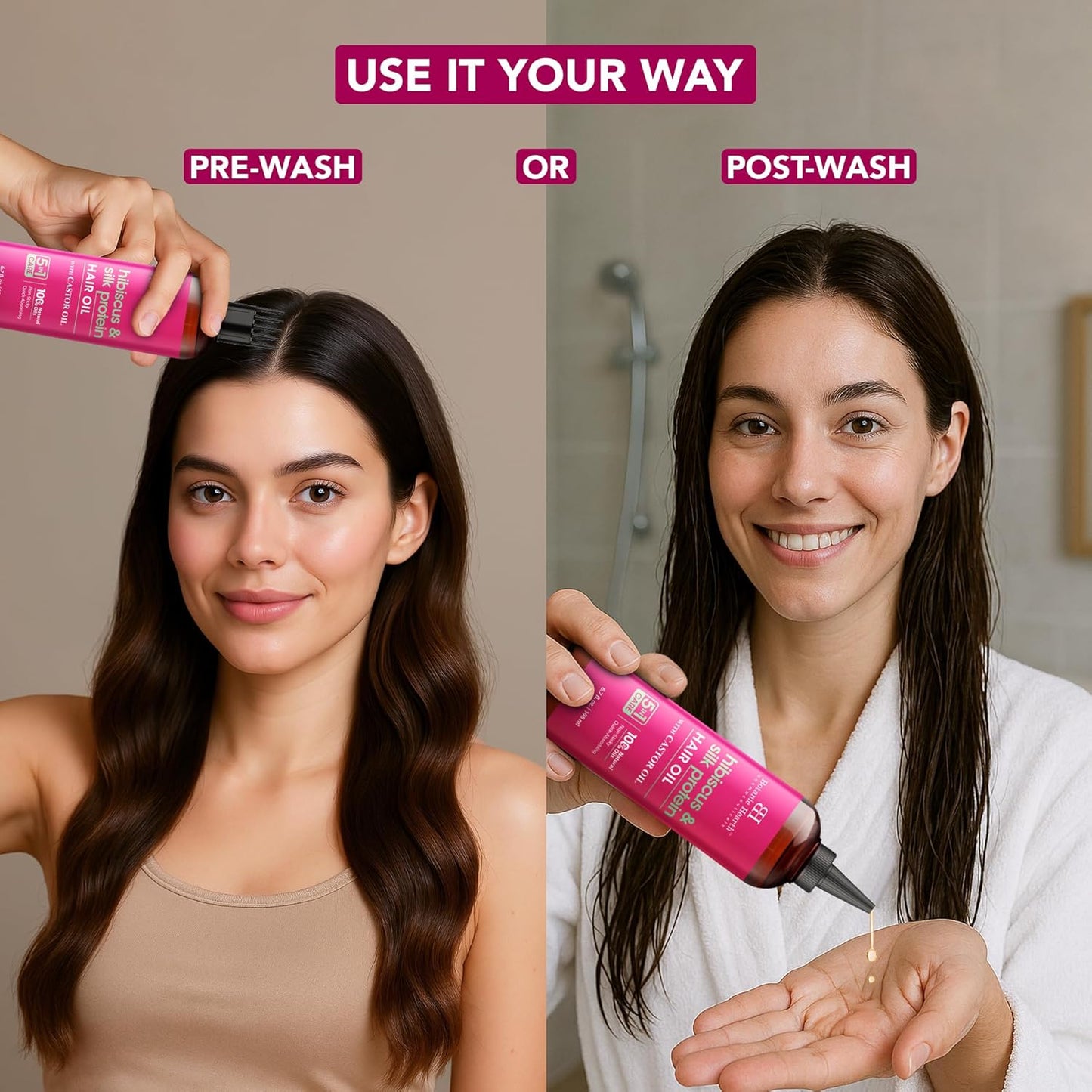 Botanic Hearth Hibiscus & Silk Protein Hair Oil (6.7 Fl Oz) |Nourishing And Strengthening Hair Treatment For Thicker, Healthier|Looking Hair | Paraben Free | Suitable For All Hair Types