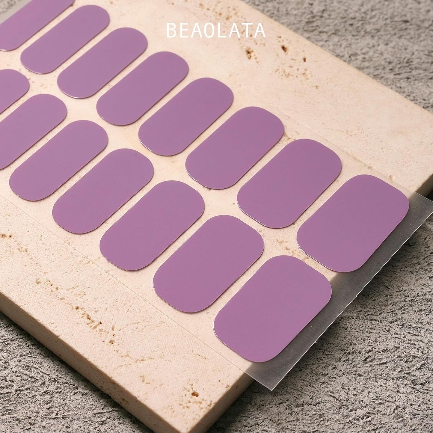 Nail Polish Strips, 32PCS Salon Quality Wraps, Long Lasting Gel Nail Stickers for Women Easy Apply& Remove (Twilight Purple Vine)