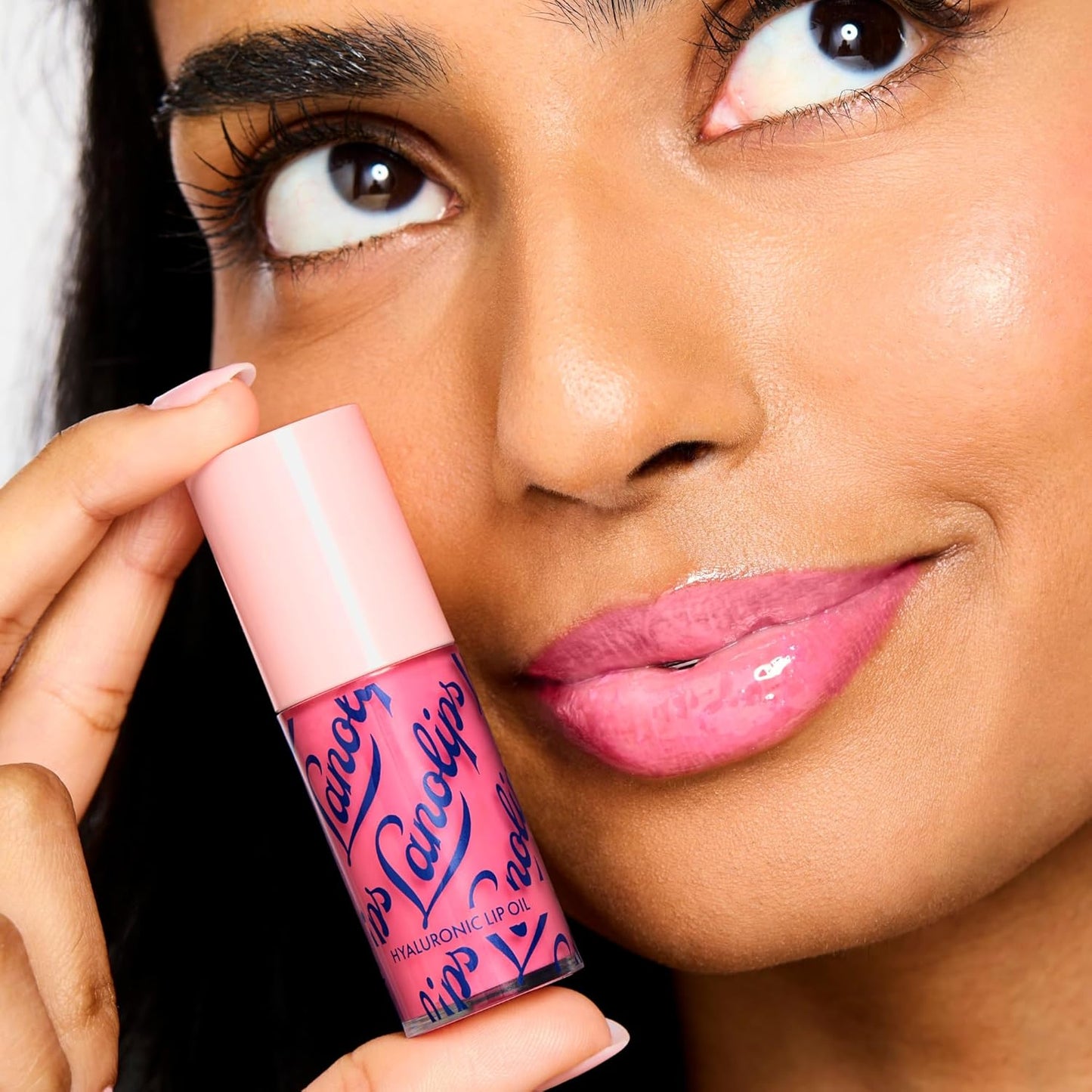 Lanolips Hydrating Lip Oil - Plumping Lip Gloss Infused with Lanolin Oil, Hyaluronic Acid & Vitamin E - Non-Sticky, Glossy Finish Beauty Products - Raspberry (0.2 Fl oz)