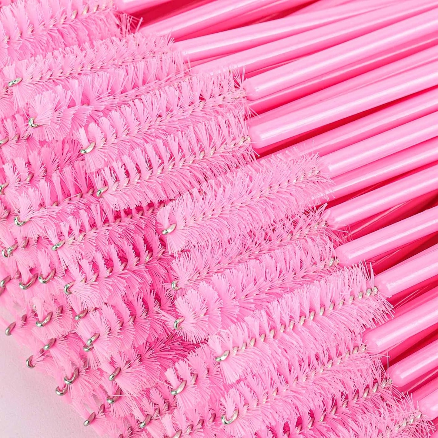 1000 Disposable Mascara Wands Eyelash Brushes Spoolies for Eyebrow Eye Lash Extension Black and Pink
