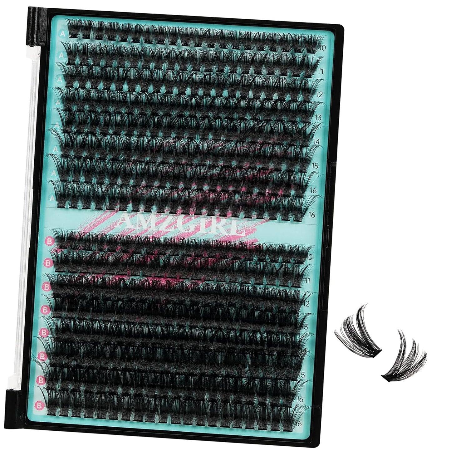 Lash Clusters 320Pcs 70D 90D,DIY Individual Eyelash Extension, Wispy Cluster Lashes Extension Volume Eyelashes Extensions for Self Use at Home (D-Mix10-16mm)