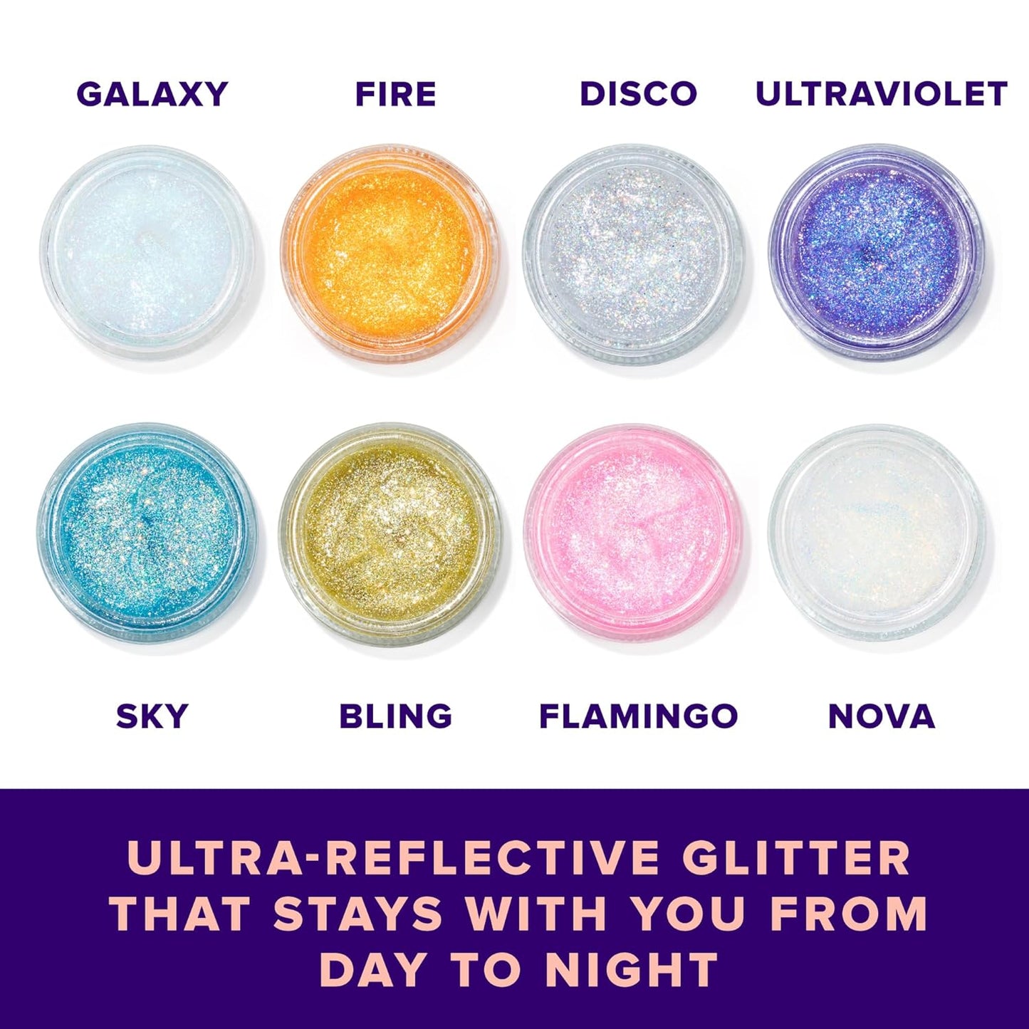 UNICORN SNOT Holographic Face Glitter & Body Glitter Gel: Glitter Makeup, Hair Glitter, Festival Rave and Anime Cosplay, Halloween Costume Makeup - Vegan & Cruelty Free, 1.7 oz Pink Glitter (Flamingo)