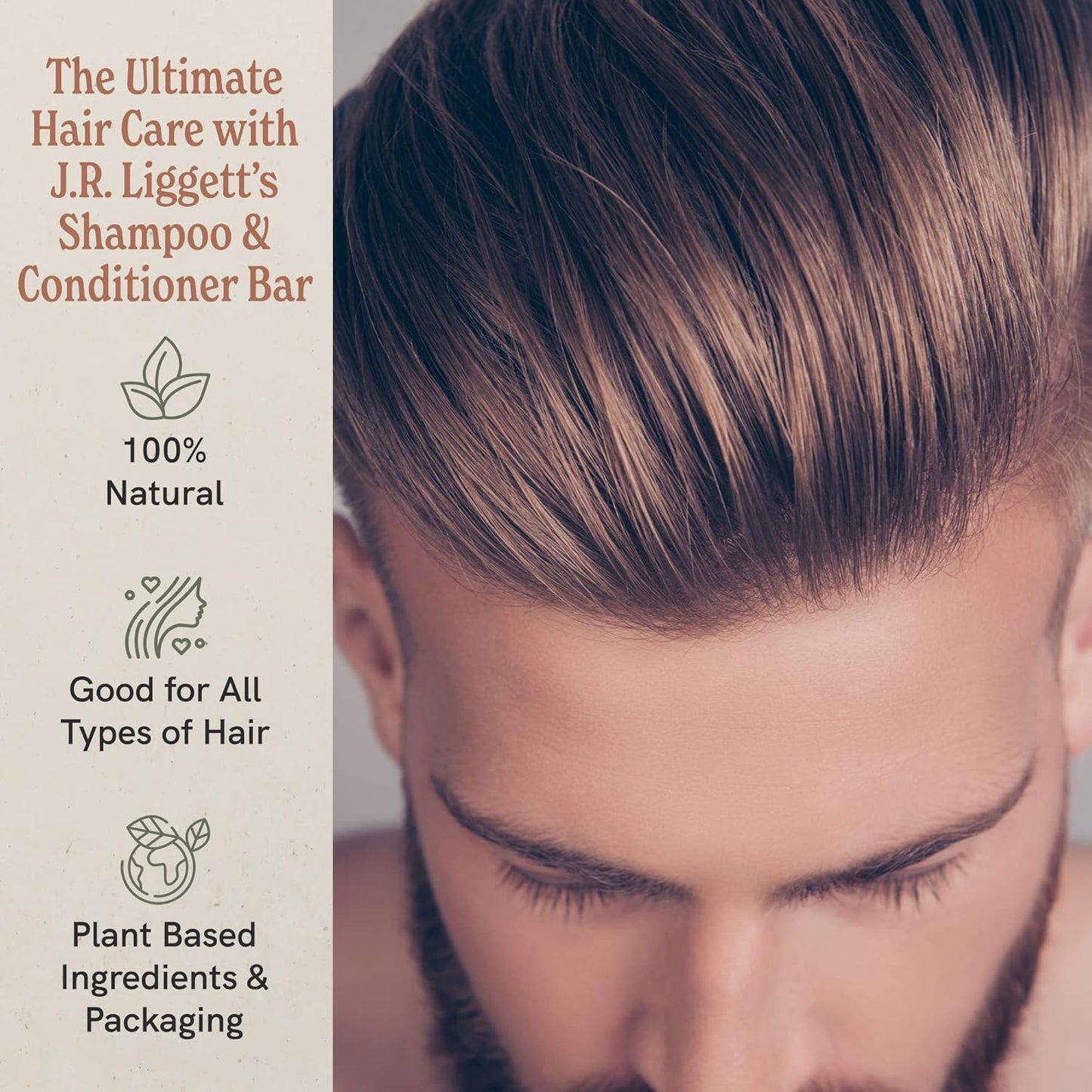 J.R.LIGGETT’S Original Formula, Moisturizing Formula and Coconut & Argan Oil Shampoo Bars - Plant-Based Nourishing Shampoo Bars for All Hair Types - Sulfate-Free for Healthy Hair - 3-Pack