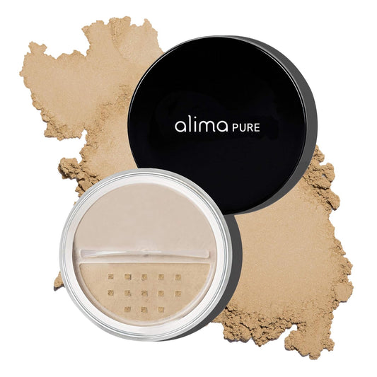 Alima Pure Matte Foundation Loose Mineral Powder Foundation Makeup, Loose Powder Makeup Oil Free Talc Free Powder, Natural Makeup Mineral Foundation Full Coverage Natural Foundation Powder .16 oz/4.5g