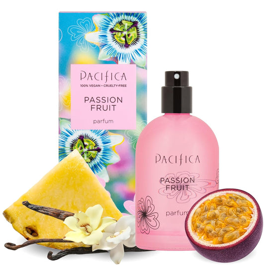 Pacifica Passion Fruit Perfume – Tropical Fruity Floral Clean Perfume for Women with Passionfruit, Pineapple & Vanilla, Vegan, Non-Toxic, Beachy Summer Scent (2 fl oz)