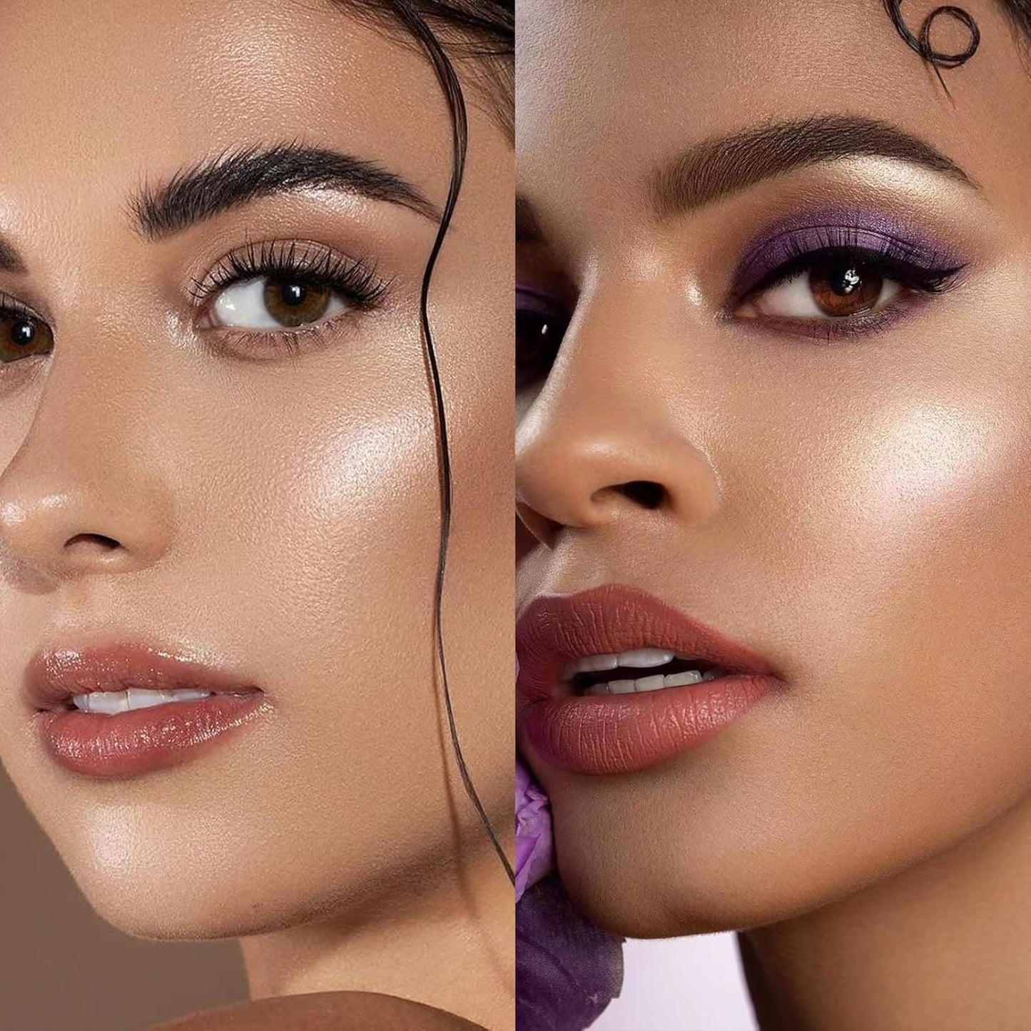 Highlighter Makeup Palette Shimmer Contour Palette Powder for Brighten Face Contour Gold Cheek Highlight Makeup,Long Lasting Highlighter Powder with Mirror for Illuminator Makeup(CHAMPAGNE GOLD)