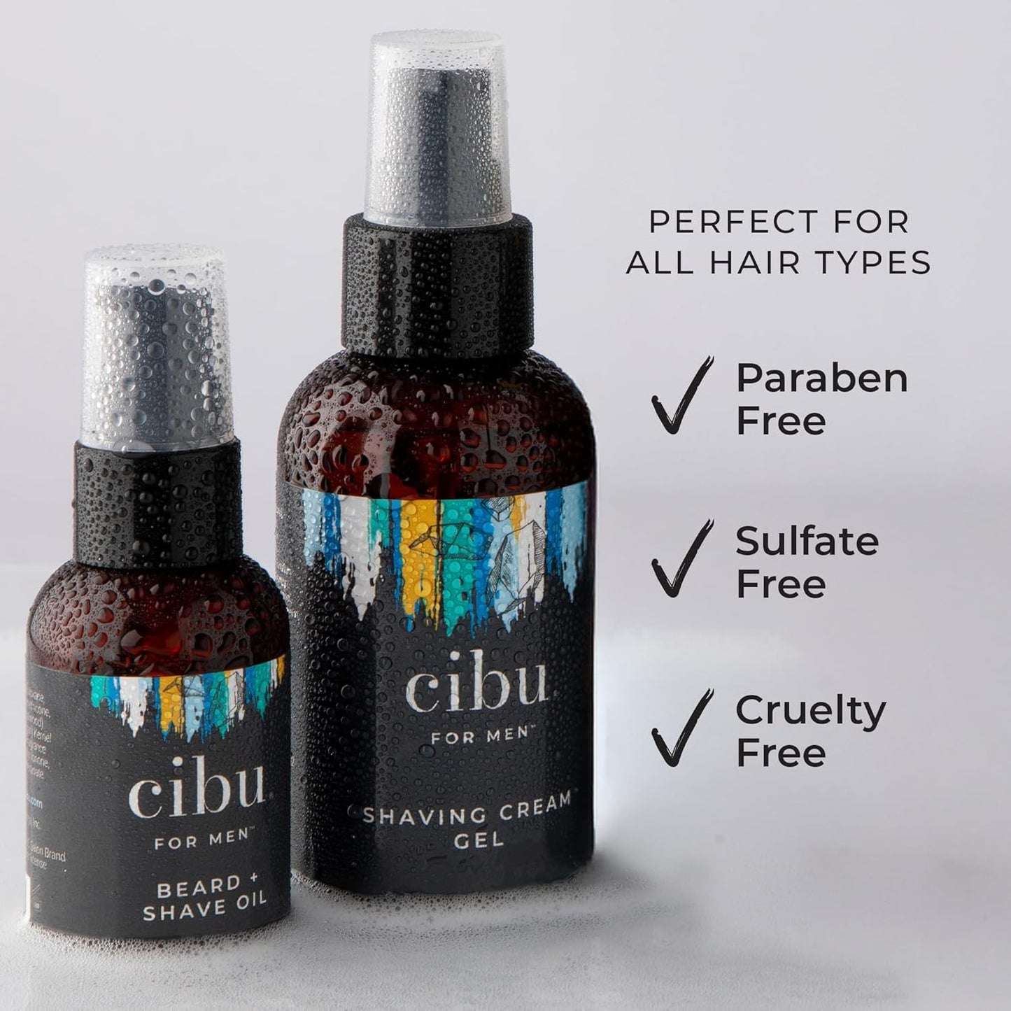 Cibu for Men Shaving Cream Gel 4.4 oz - Smooth Glide Shave Cream for Men with Shea Butter, Aloe, and Nourishing Oils to Protect Skin and Reduce Irritation