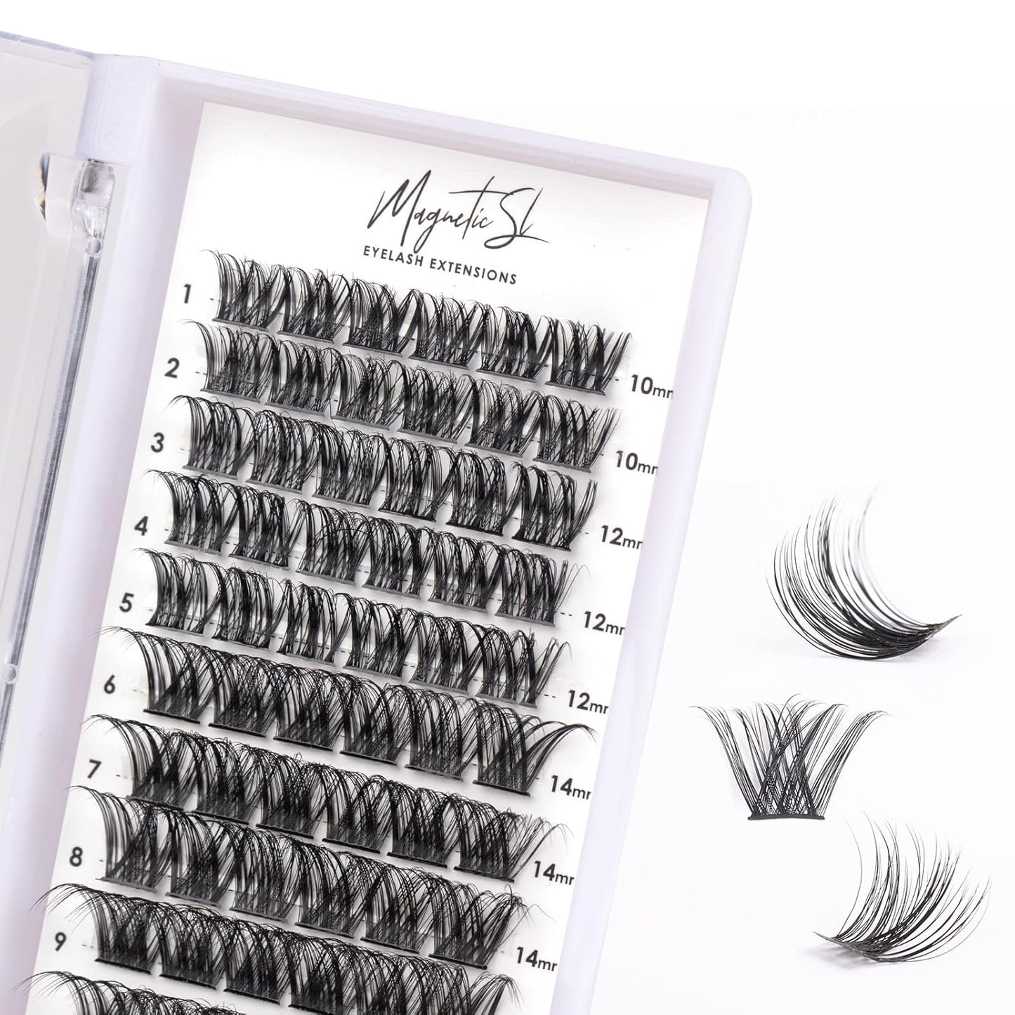 Cluster Lashes 72 Individual Lashes Clusters Eyelash Extensions False Eyelashes DIY Lash Extension Kit Reusable False Eyelashes Natural Look Mix 10-16mm C D Curl-DM01
