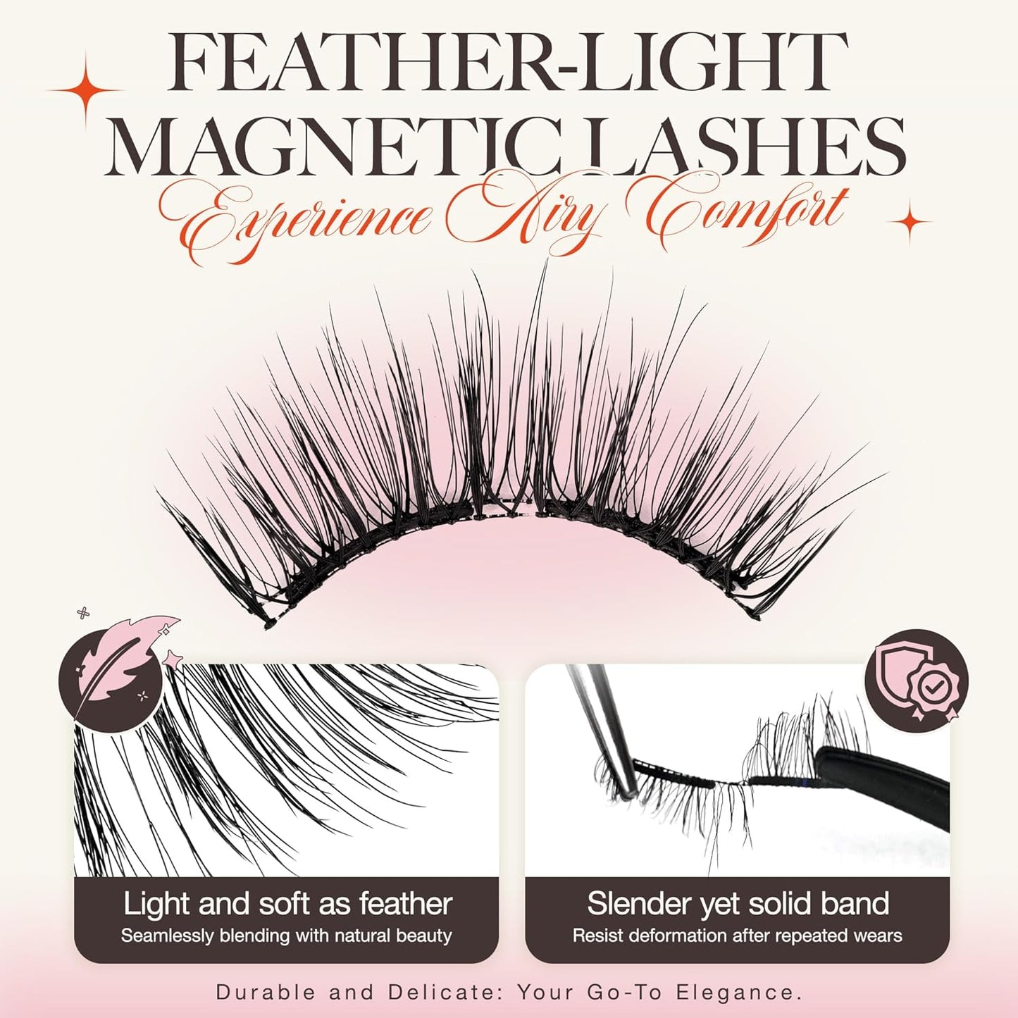 LASHVIEW Magnetic Eyelashes with Applicator,Reusable Soft Magnetic Eyelashes Natural Look, No Glue Needed RCM01-2