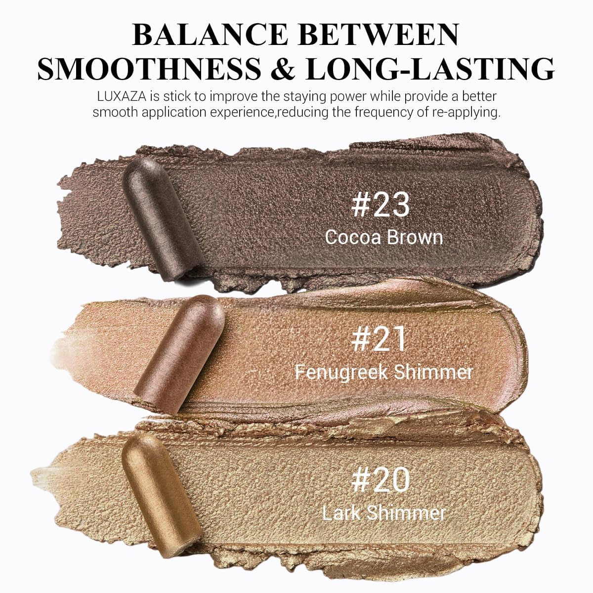 Classic 3PCS Neutral Eyeshadow Stick Makeup Set, Metallic Shimmer Matte Cream Eye Shadow Eyeliner Brightener Pencil Crayon - Golden Glow