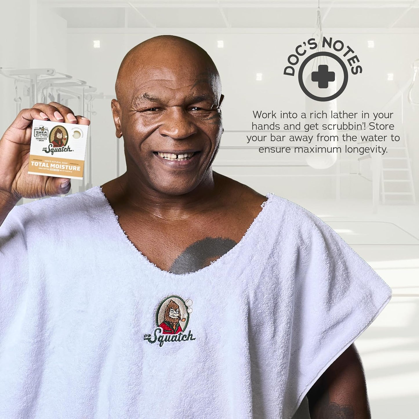 Dr. Squatch NEW Total Moisture Bar Soap for Men - No Added Fragrance Formulated for Sensitive Skin - Green Tea Butter (5 oz, 3-pack)