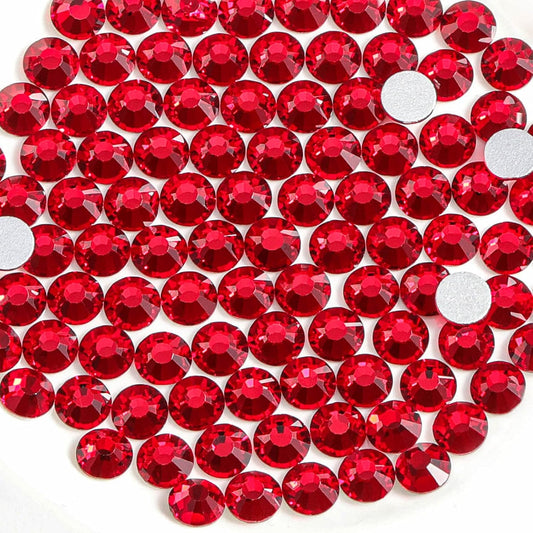 Beadsland 2880pcs Flat Back Crystal Rhinestones Round Gems for Nail Art and Craft Glue Fix,Siam,SS4,1.5-1.7mm