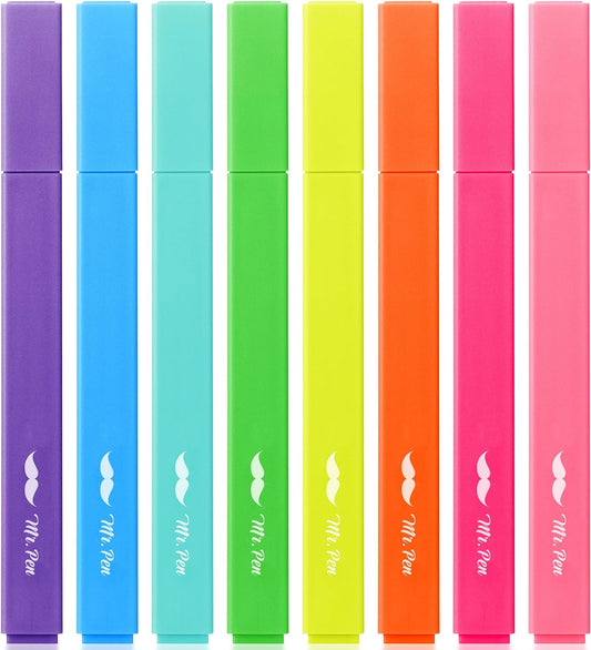 Mr. Pen- Aesthetic Highlighters, 8 pcs, Chisel Tip, Vibrant Colors, Cute Highlighters Assorted Colors, Back to School Supplies