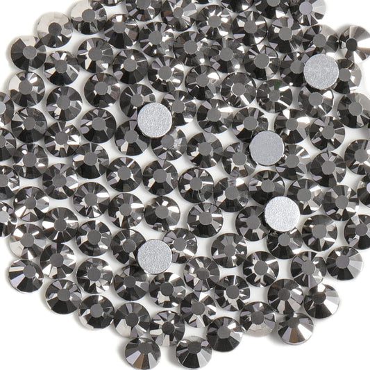 BEADSLAND Flat Back Crystal Rhinestones Round Gems,Hematite,3.8-4.0mm, SS16/1440pcs