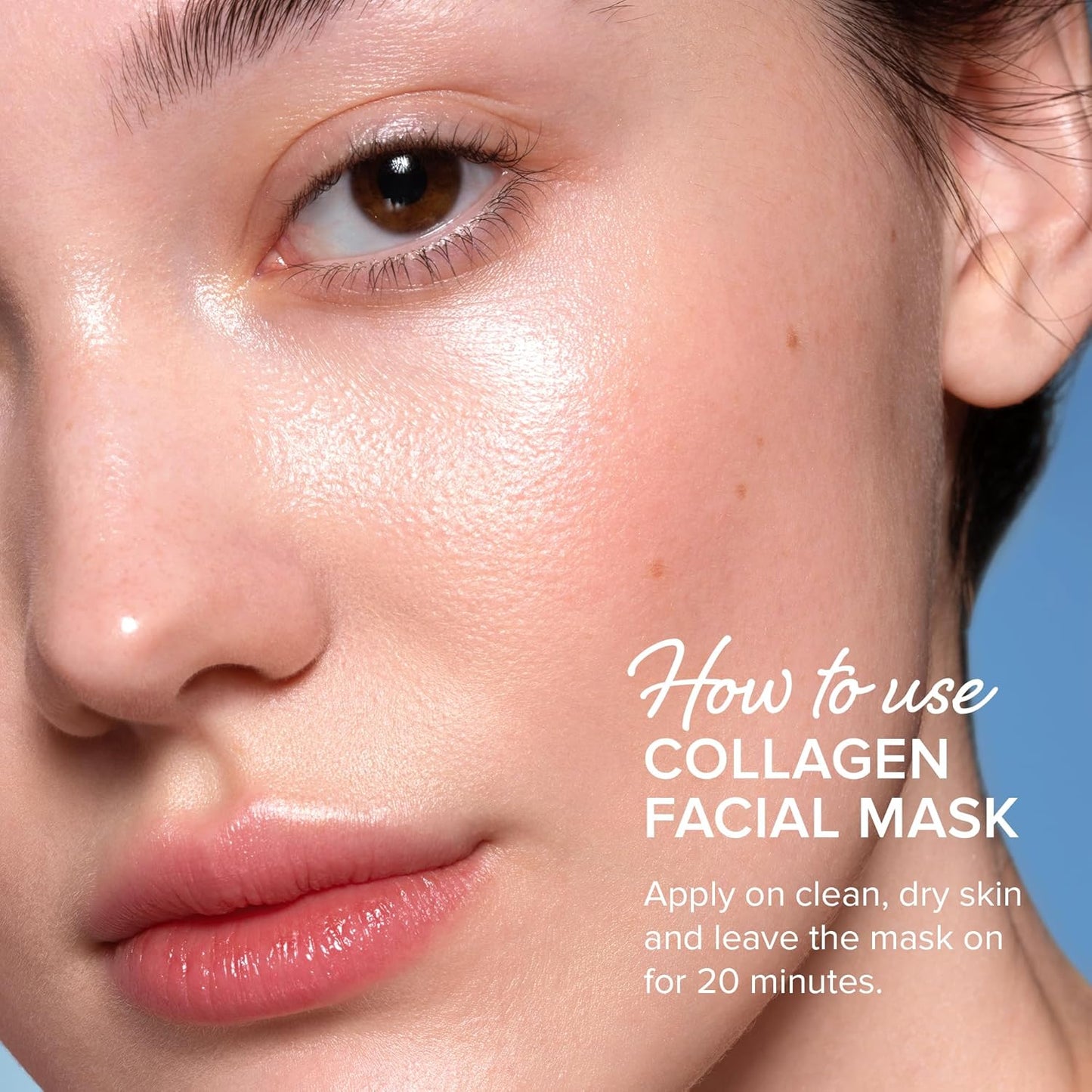 MAREE Collagen Facial Mask with Hyaluronic Acid - Hydrating Face Masks Skincare - Mascarillas Faciales For Women Skin Care - Multicolor, 6 Count