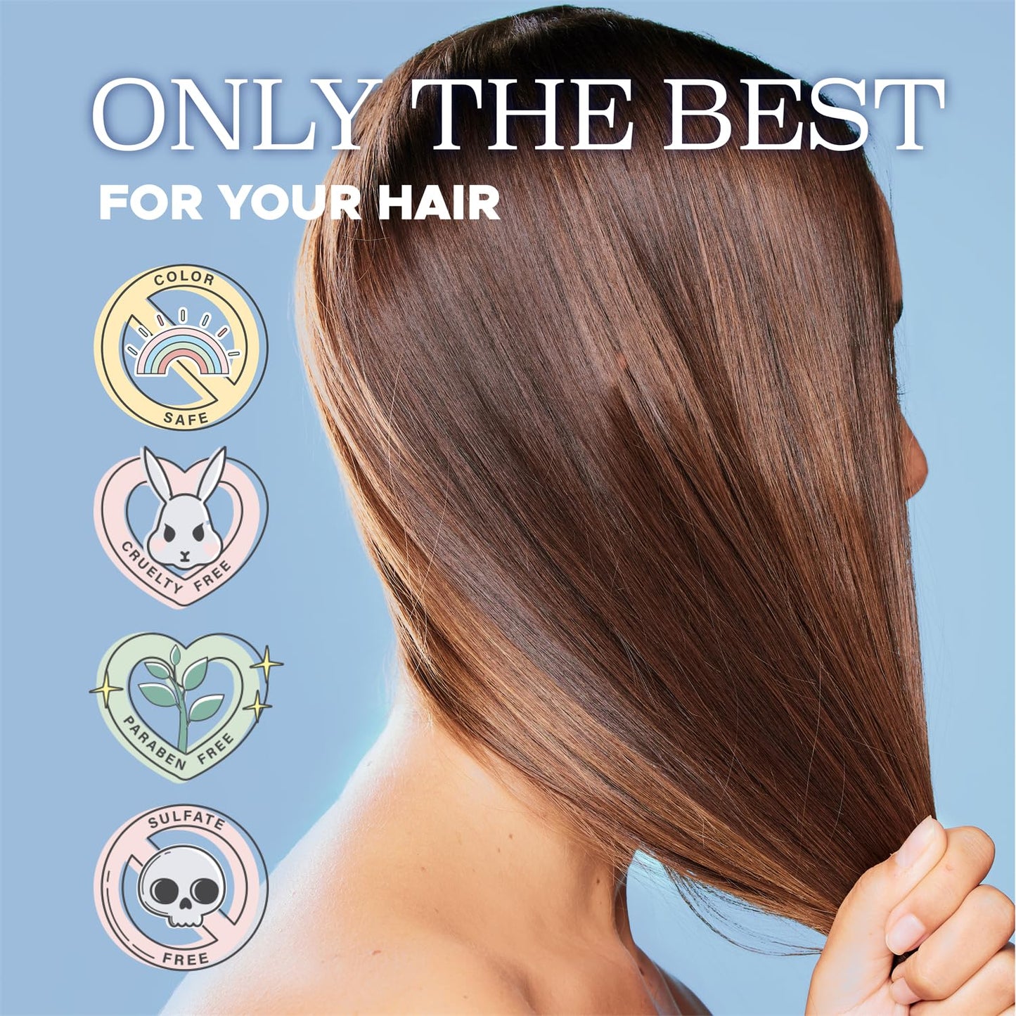 Luseta Hyaluronic Acid Moisturizing Shampoo & Conditioner Set for Dry and Damaged Hair, Sulfate Free Shampoo and Conditioner for Women Infused with Argan Oil and Shea Butter Paraben-Free2 x 16.9oz