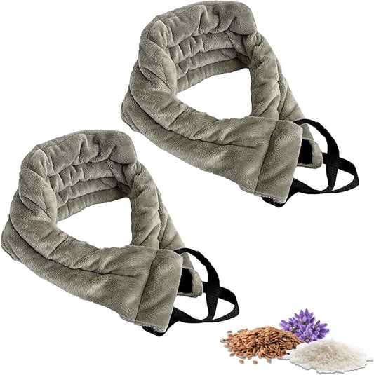 Microwavable Heating Pads For Neck Pain Relief, Back Pain, Shoulder Pain Relief - Microwave Heating Pad For Cramps And Muscle Relief, Hands-Free Heat Pack For Tense Muscle - 2 Packs - Lavender Scented