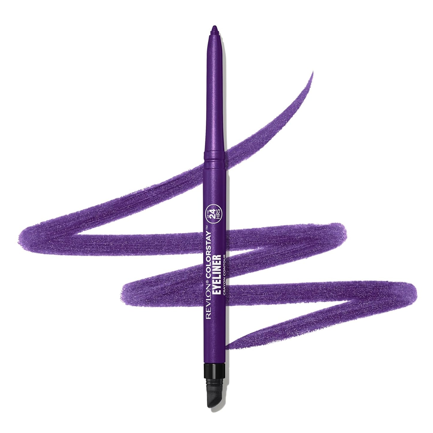 REVLON ColorStay Pencil Waterproof Eyeliner, Smudge-Proof, Eye Makeup with Built-In Sharpener, 214 Grape, 0.01 oz