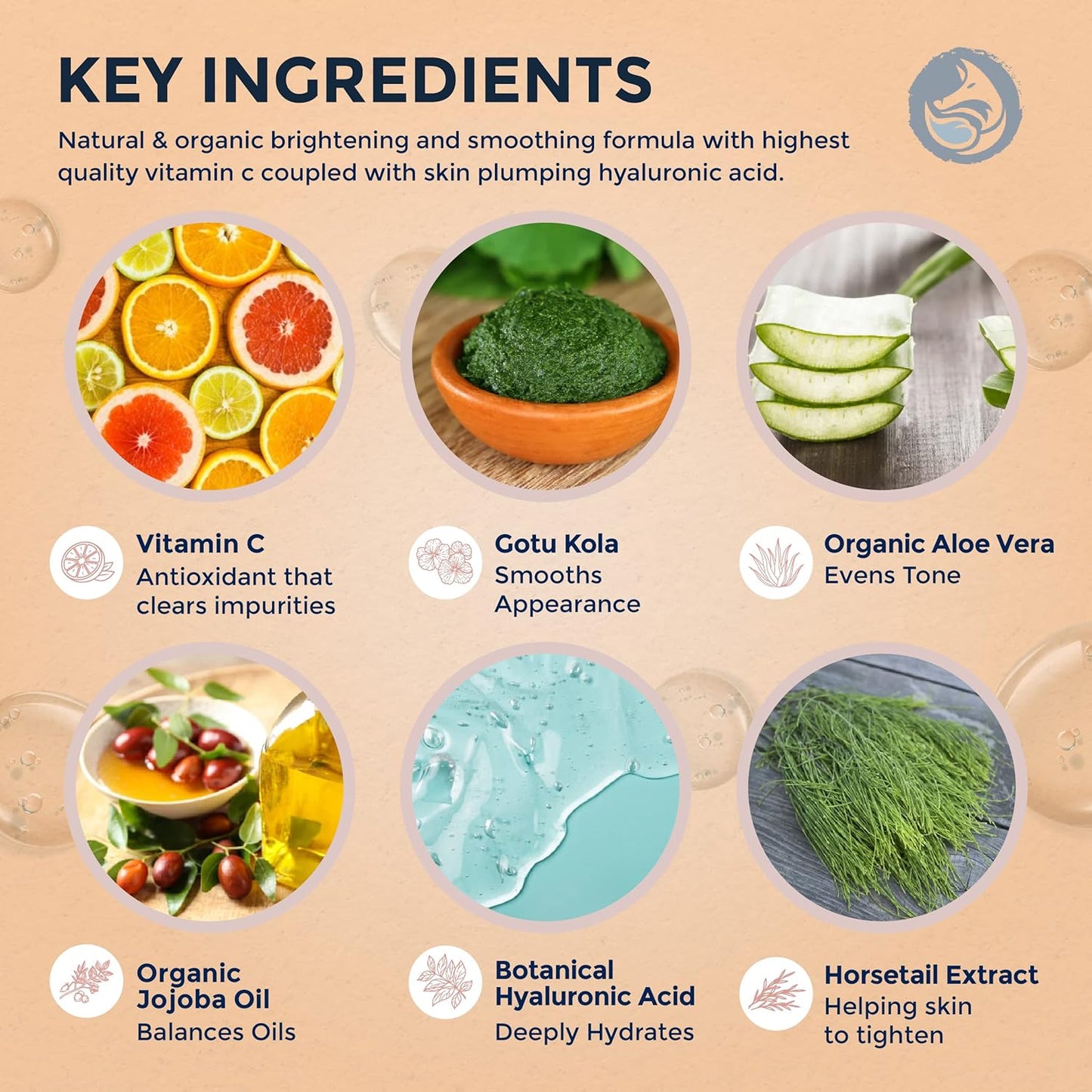 Vitamin C Face Serum 1oz – Stable Formula with Botanical Hyaluronic & Organic Jojoba for Dark Spots, Radiance, Hydration & Even Tone – Vegan Clean Beauty for Sensitive Skin, USA-Made