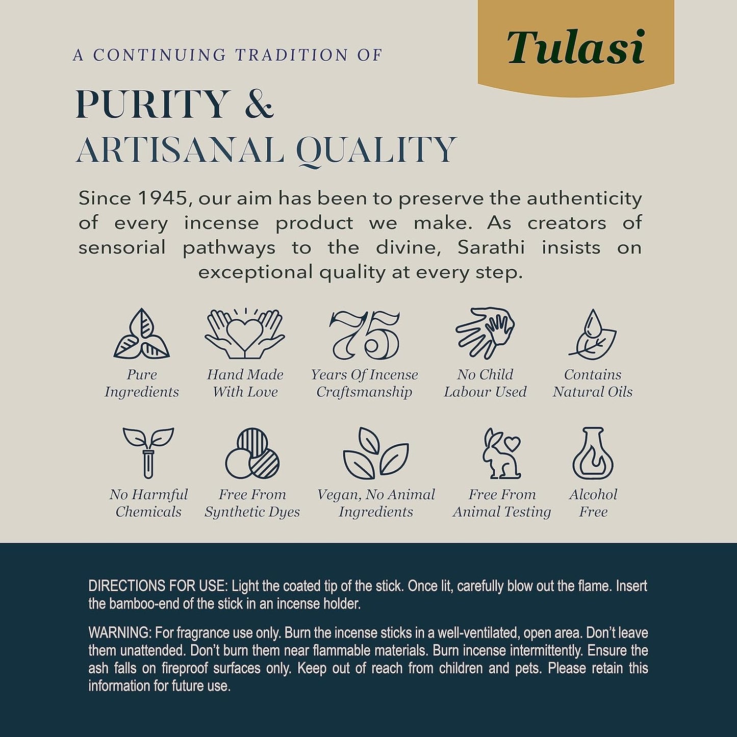 Tulasi Herbal Masala - Gift Pack of 6 x 15Gm, Hand Rolled Fragrance Incense Sticks for Aromatherapy, Relaxing, Yoga, Meditation, Prayer, 120 Herbal Incense Sticks with Natural Oils