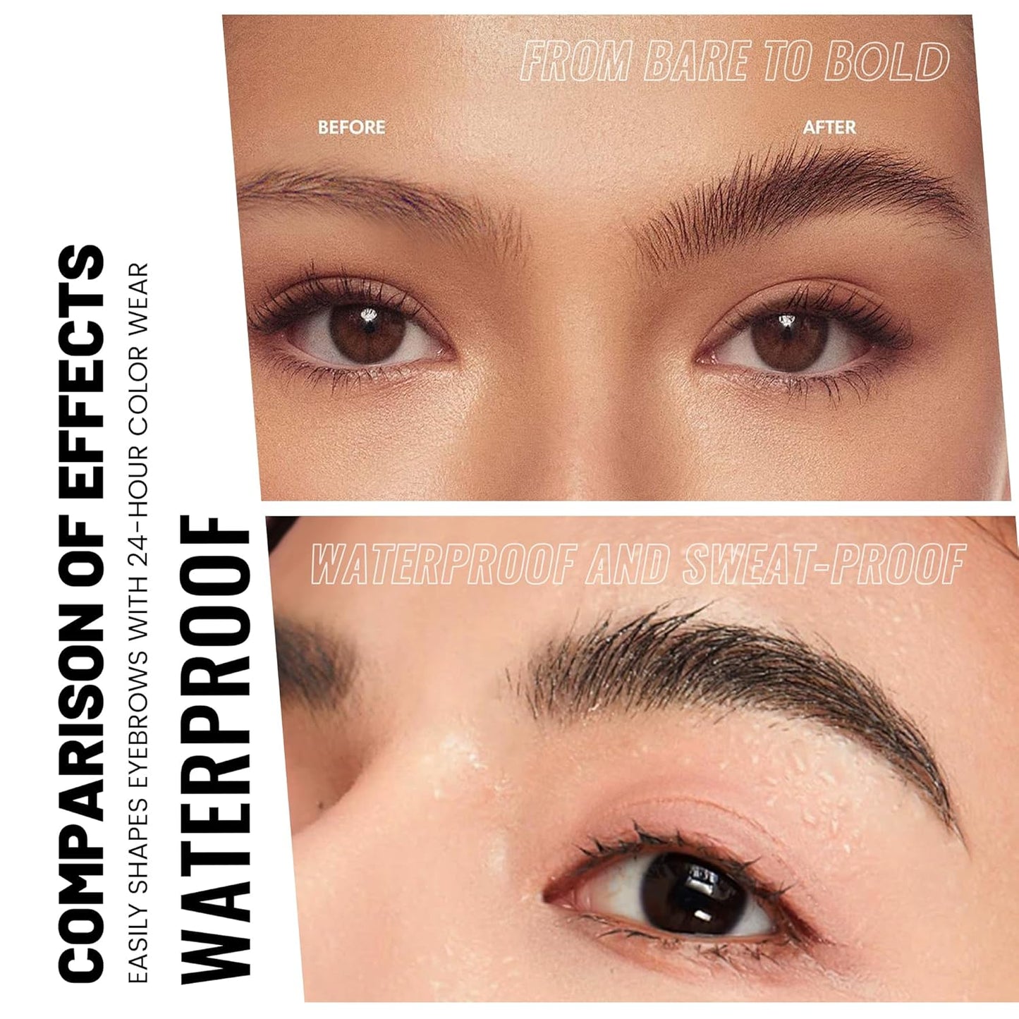 2 Pack 2 Fine Tip Eyebrow Pen, Waterproof Filling Faux Brow Makeup Pencils for Women with Precise Curved Brush-Tip to Fast Create Natural Hair-Like Brows, Last All-Day (Dark Brown)