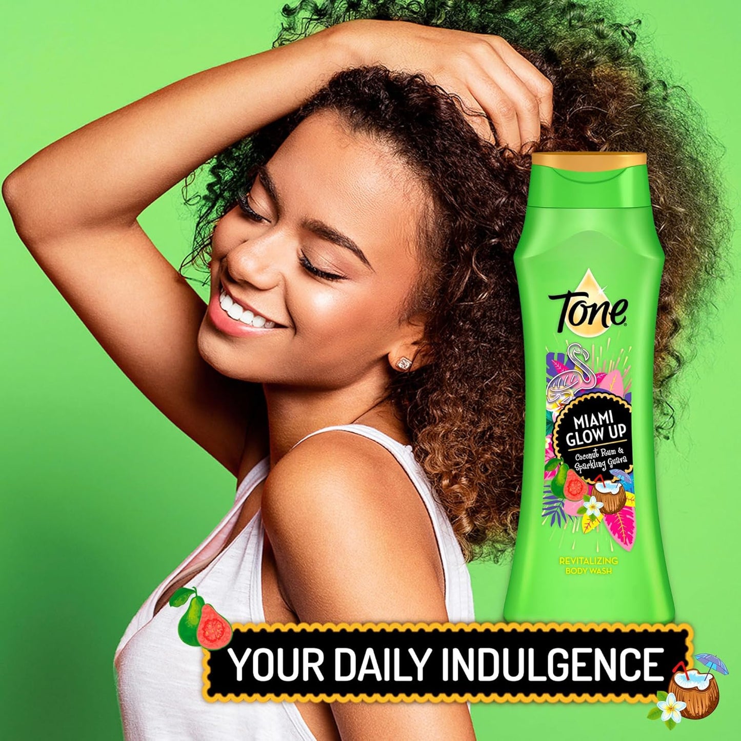 Tone Body Wash, Miami Glow Up, 16 fl oz (Pack of 6)