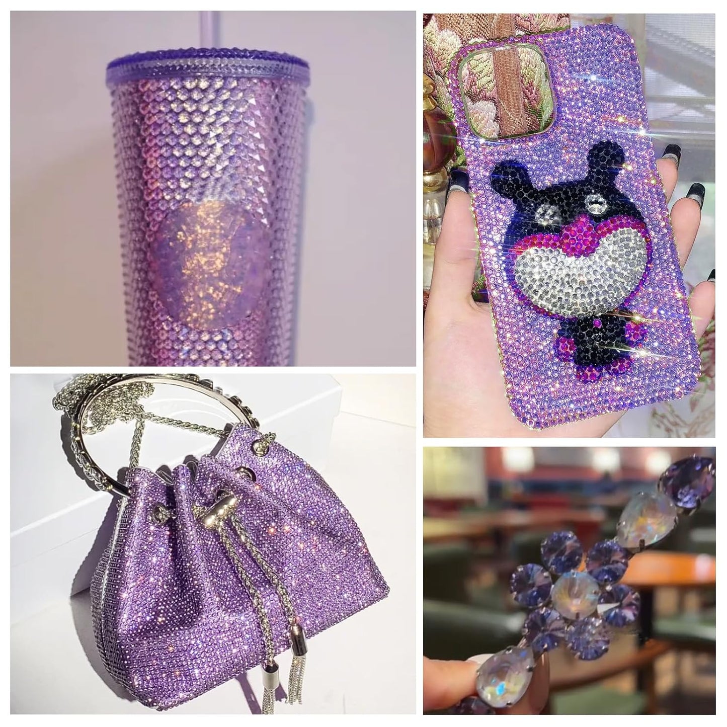 1440Pcs Blue Blaze Crystal Rhinestones,Glass Flatback Rhinestones Gemstones for Nail Face Makeup Art Crafts Clothes Decoration -(SS20,4.8mm,Blue Blaze)