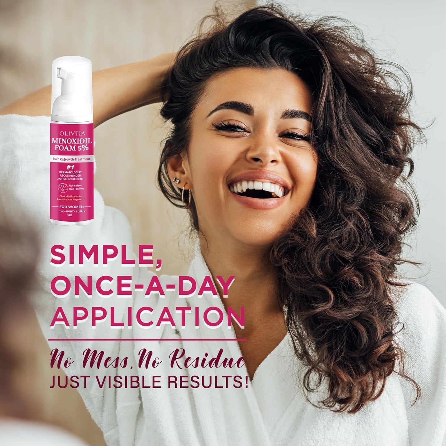 5% Minoxidil Foam for Women Hair Growth: Extra Strength Hair Regrowth Treatment – Revitalize Hair Follicles & Regrow Thicker, Fuller Hair – Hair Loss Solution-2pack