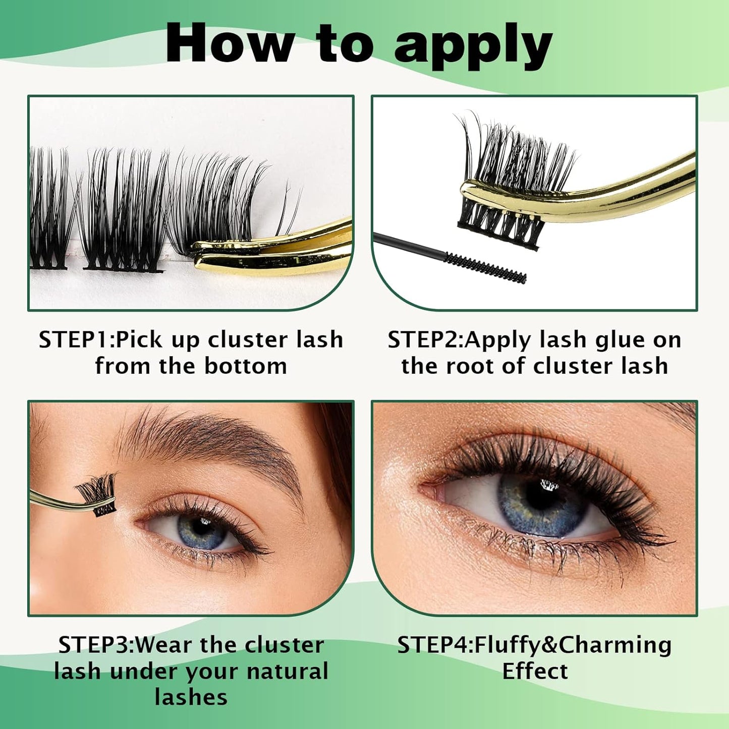 Lash Clusters 96pcs Individual Lashes Y12 D Curl 8-18MIX Cluster Lashes KEYYOU Volume Wispy Lash Extension Soft&Comfortable Easy DIY at Home(Y12 D-8-18MIX)