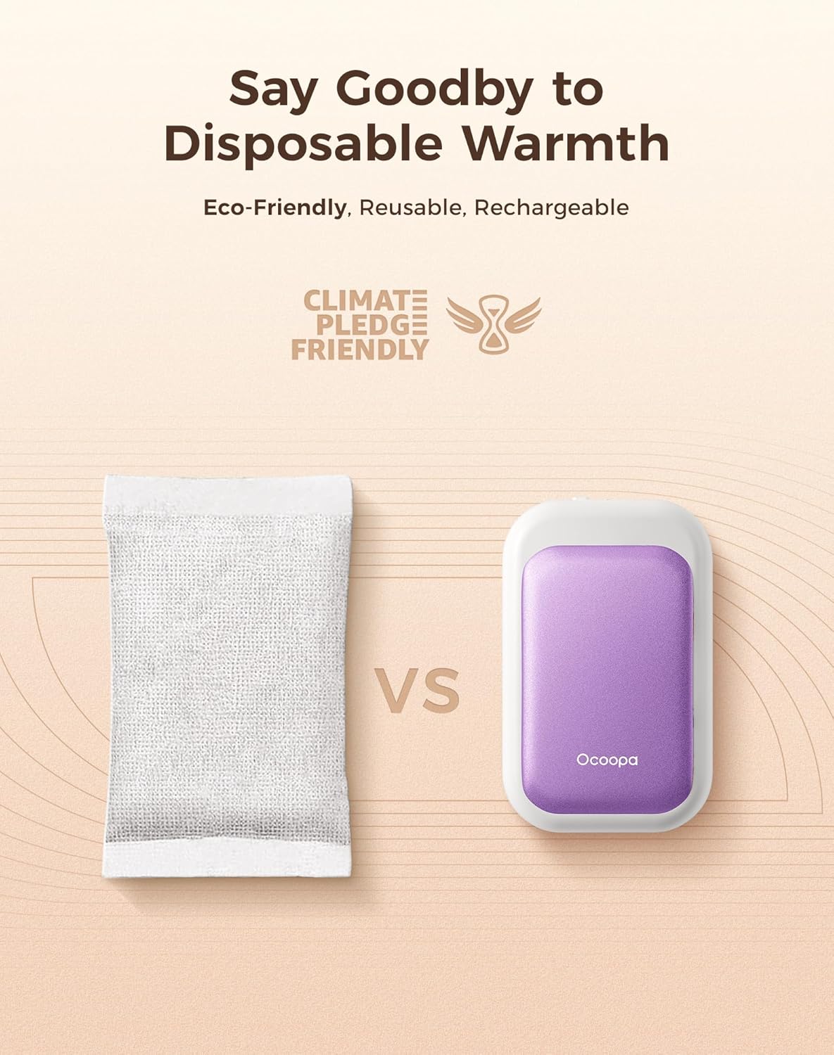 OCOOPA AI Magnetic Hand Warmers Rechargeable 2 Pack, 5000mAh Ultra-Thin Electric Glove Heater Handwarmer,UL Certified, Men Women Gifts for Christmas,Birthday,Winter Essentials,UT4 Young