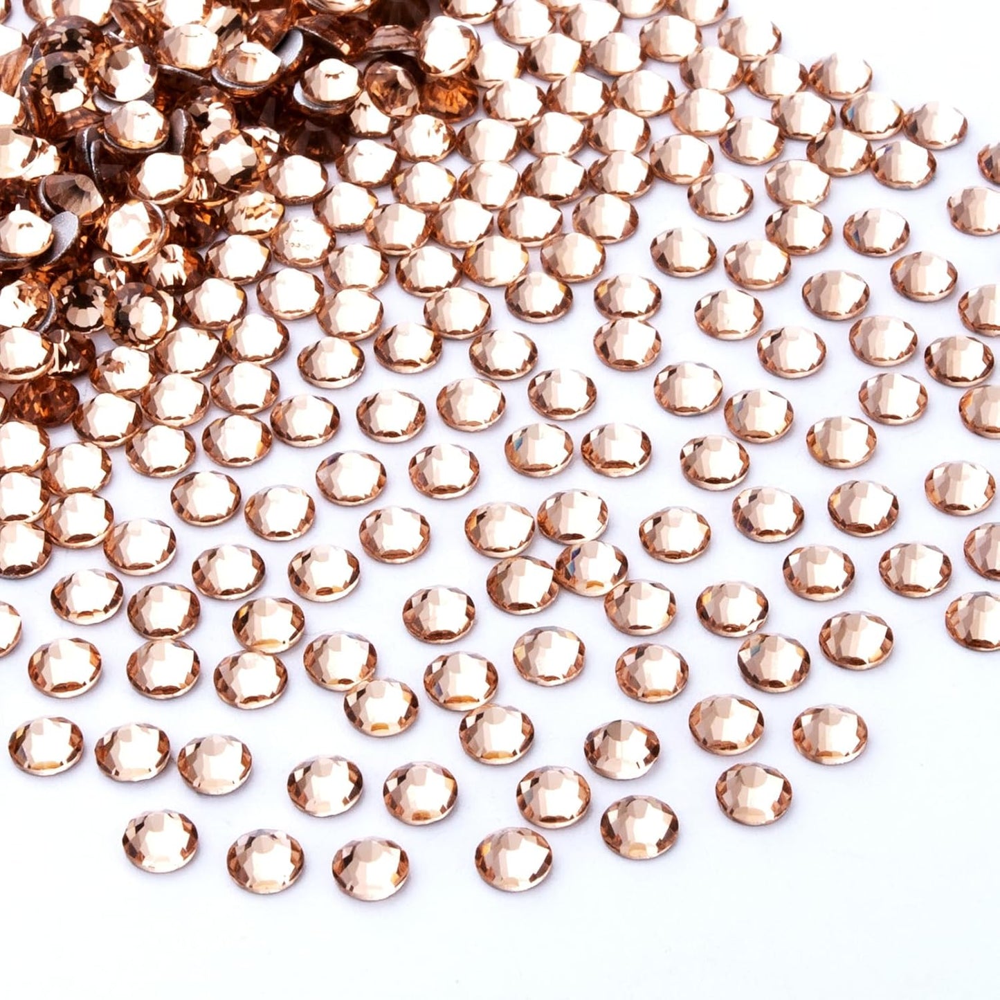 1440Pcs Champagne Crystal Rhinestones,Glass Flatback Rhinestones Gemstones for Nail Face Makeup Art Crafts Clothes Decoration -(SS12,3.0mm,Champagne)