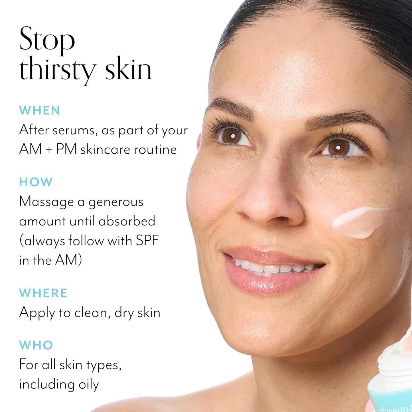 Bliss Drench & Quench Hyaluronic Acid Cream to Water Moisturizer | Lightweight Face Cream with 4 Types of Hyaluronic Acid for All Day Hydration and Plump Skin | Clean Vegan & Cruelty Free 1.7 fl oz