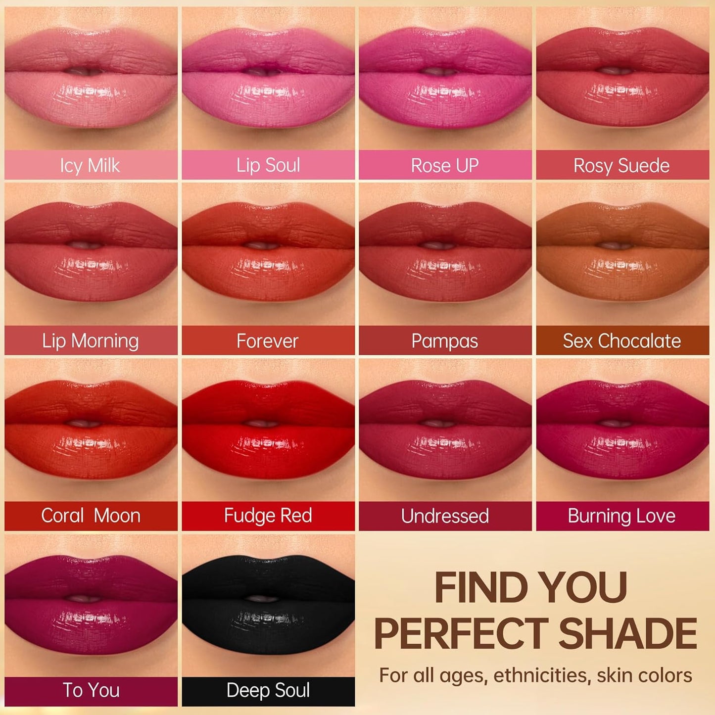 MAKI YIKA Brown Lipstick for Women Moisture Hydrate Lipsticks Glossy Reddish Lipsticks Sheer Finish Lightweight Tinted Lip Balm (Z10 Chocalate)