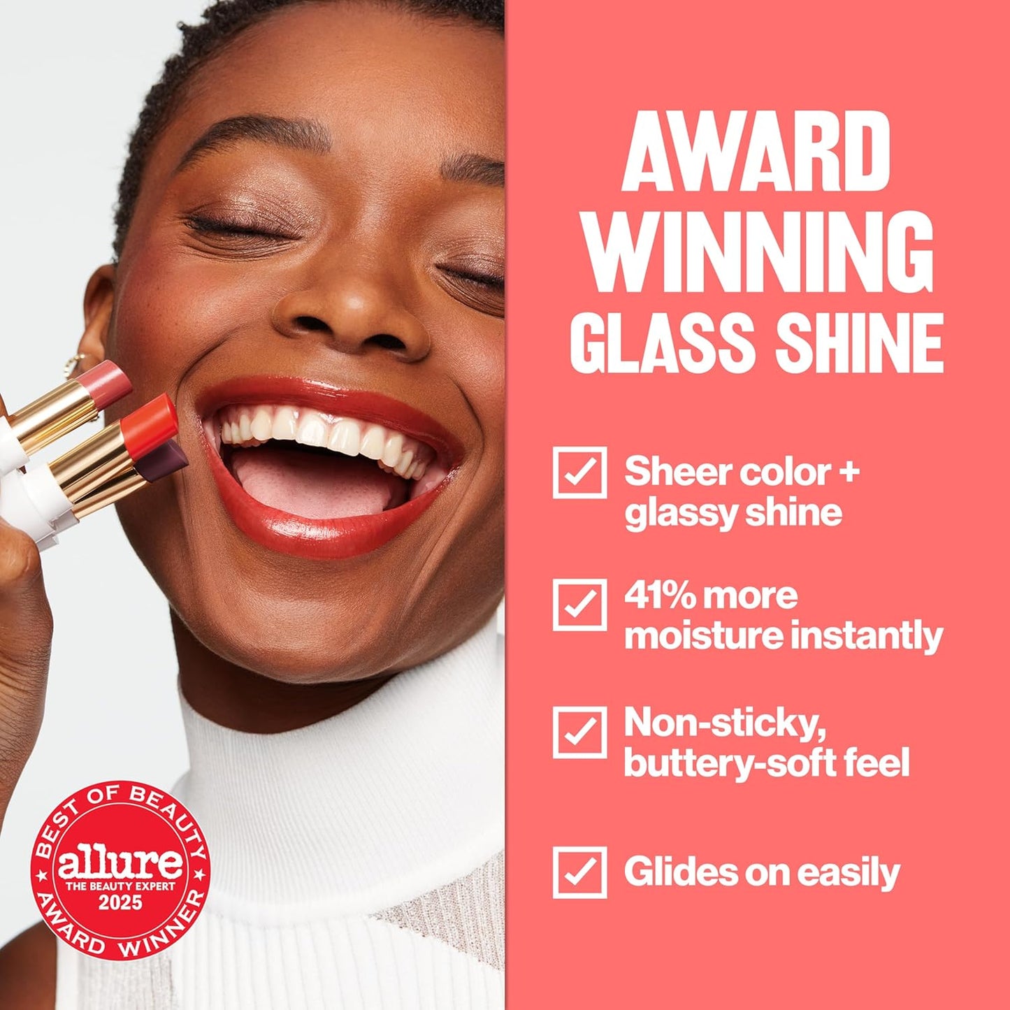 REVLON Super Lustrous Glass Shine Balm, Hydrating Tinted Lipstick, Sheer, Glossy Shiny Finish, 006 Girly Swirly, 0.11 oz