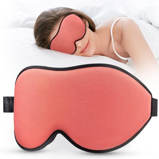 LitBear Sleep Masks for Women, Sleep Eye Mask for Sleeping, Comfortable Night Sleeping Mask, Soft Contoured Eye Cover for Sleeping with Elastic Strap for Side Sleeper Flying Shift Worker Light Sleeper