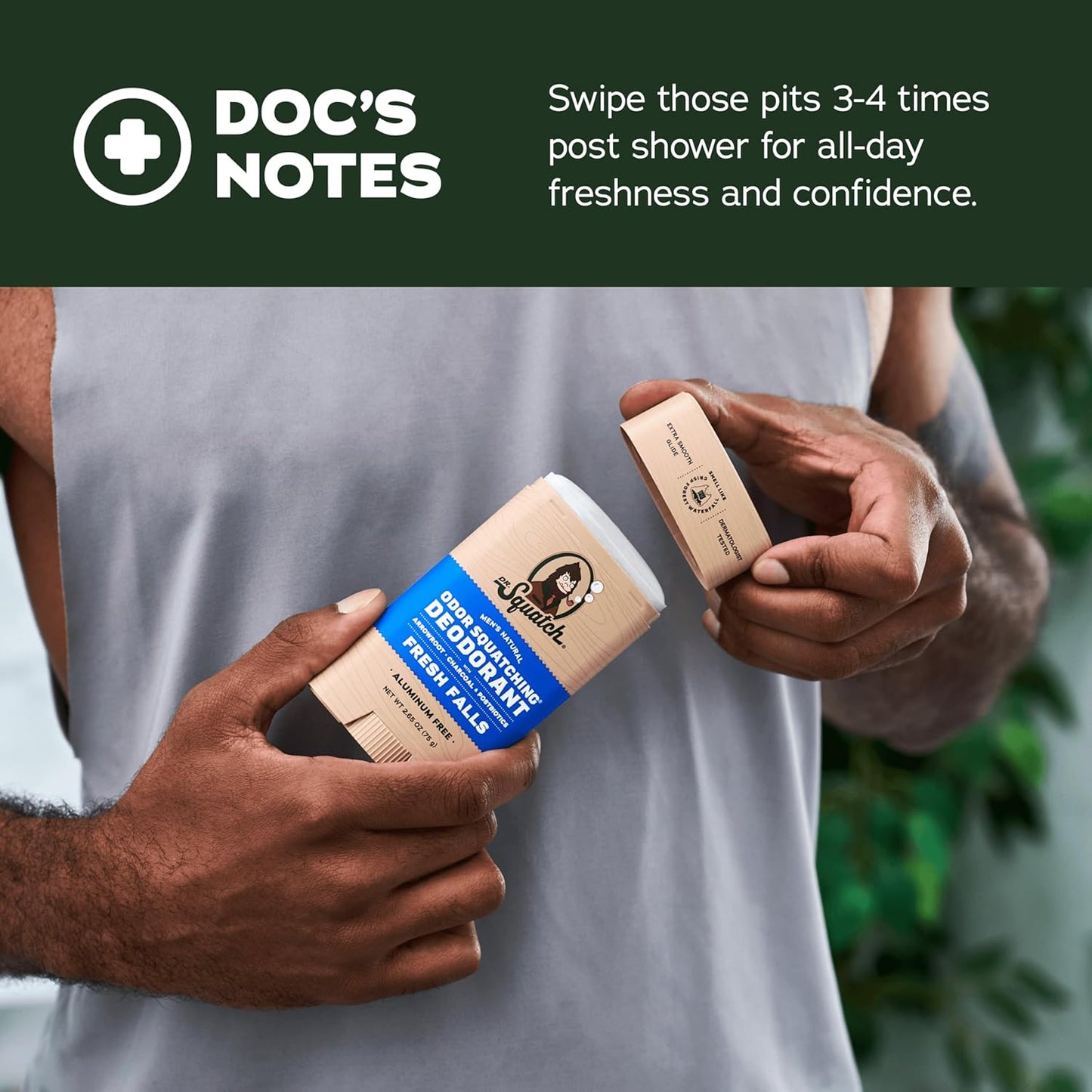 Dr. Squatch Natural Deodorant for Men – Odor-Squatching Men's Deodorant Aluminum Free - Sierra Storm + Sandalwood Summit (2.65 oz, 2 Pack)